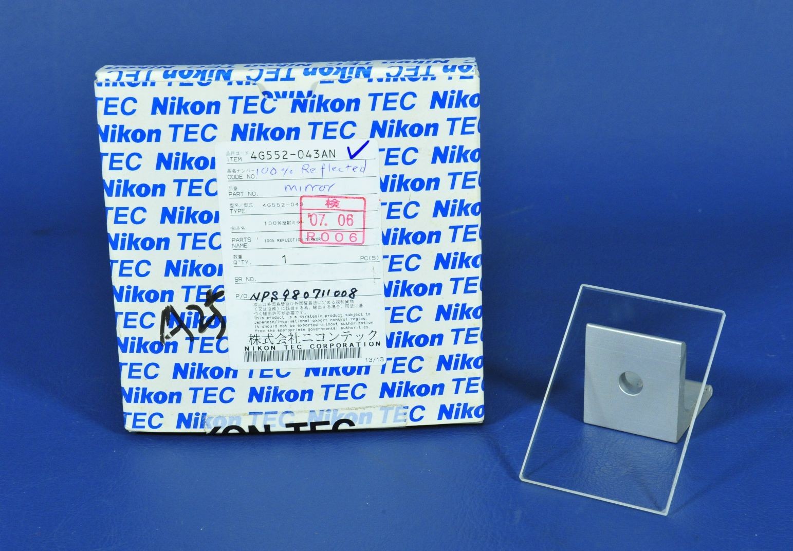 286 NIKON TEC 100% REFLECTION MIRROR 4G552-043AN