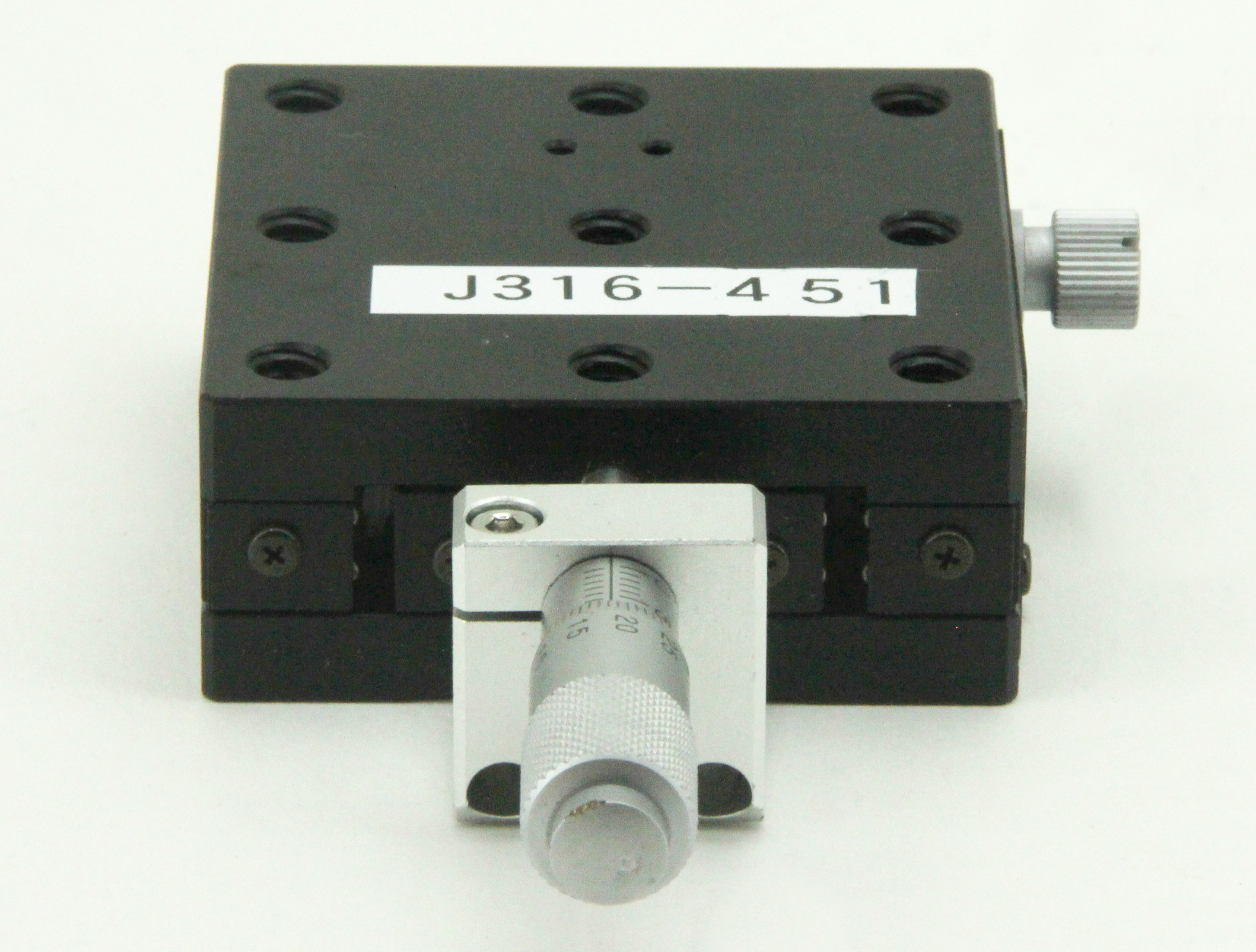 451 MELLES GRIOT OPTICAL MOUNTING STAGE MICROMETER (6.5CMX6.5CMX2.6CM) -