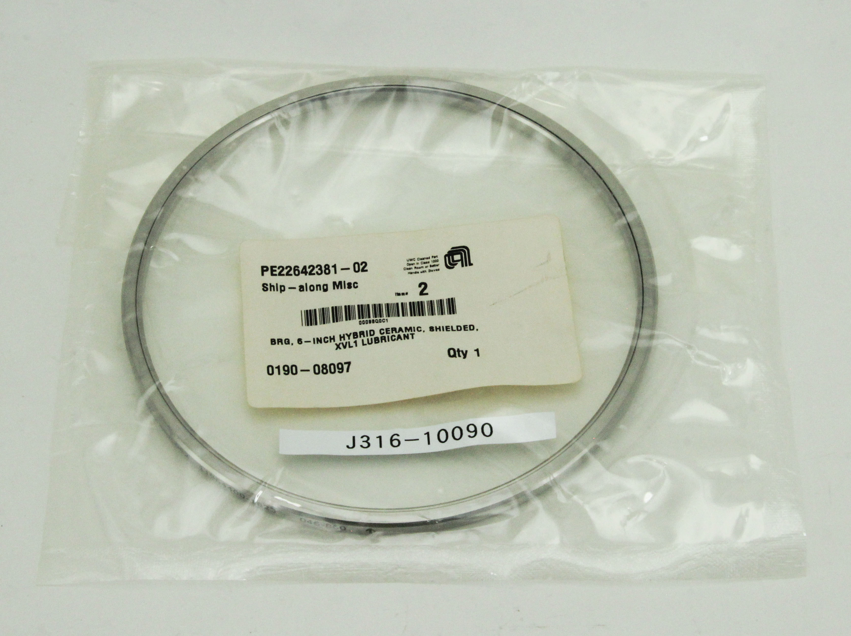10090 APPLIED MATERIALS BRG, 6-INCH HYBRID CERAMIC, SHIELDED, XV (NEW) 0190-08097