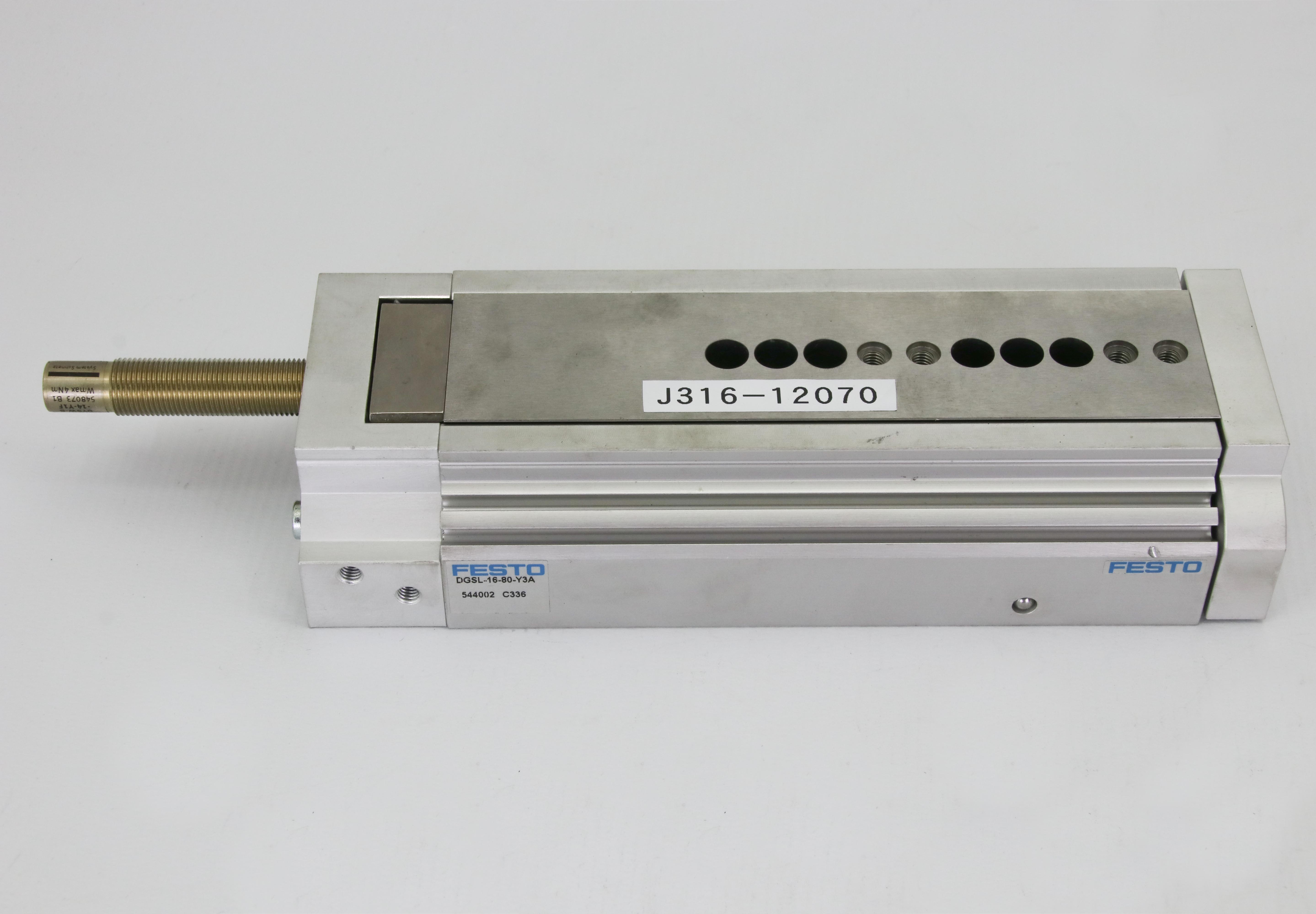 12070 FESTO MINI SLIDE DGSL, METRIC SERIES, P/N: 544002 DGSL-16-80-Y3A
