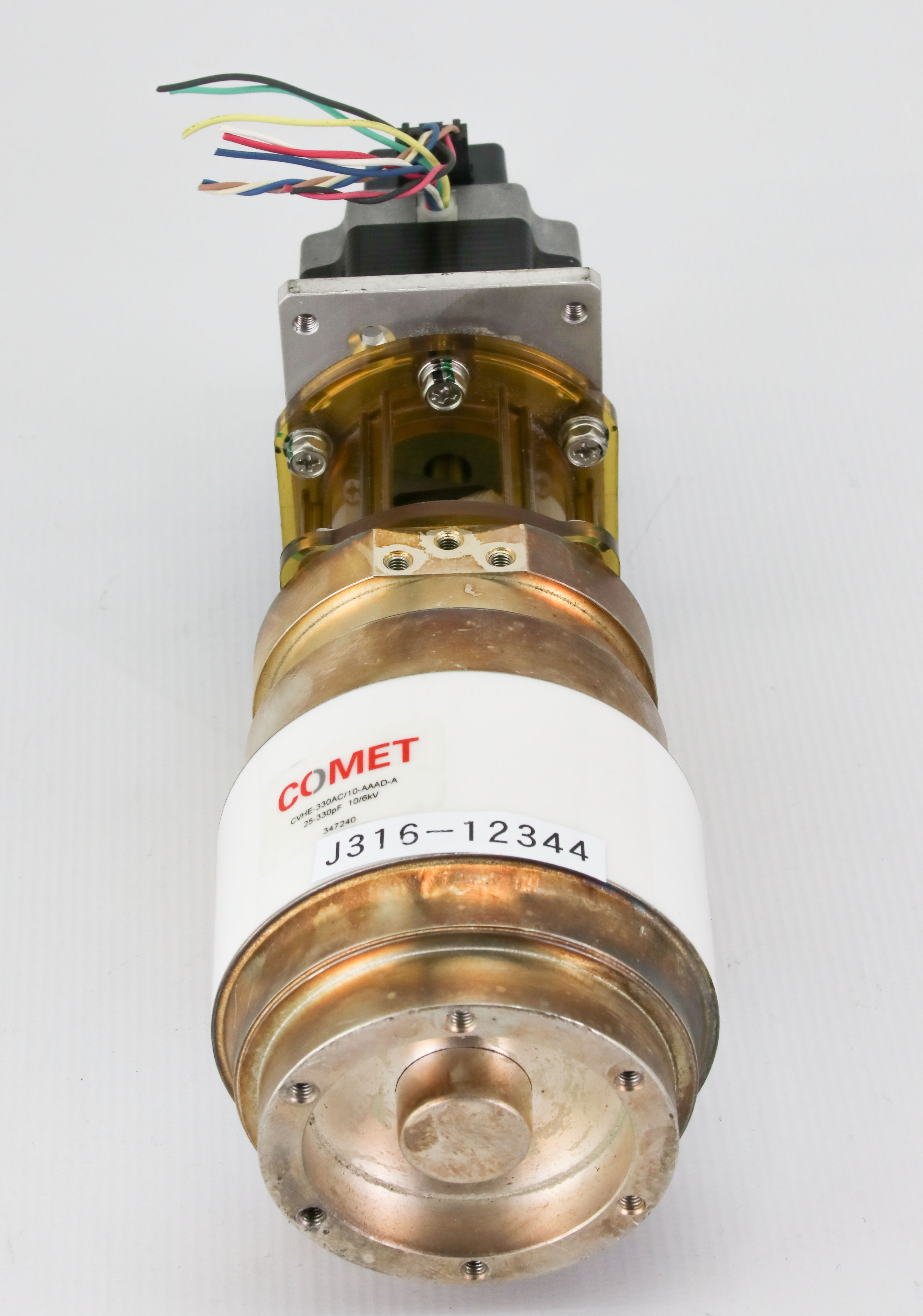 12344 COMET MOTORIZED VACUUM CAPACITOR W/ PK266-02AR22 MTR CVHE-330AC/10-AAAD-A