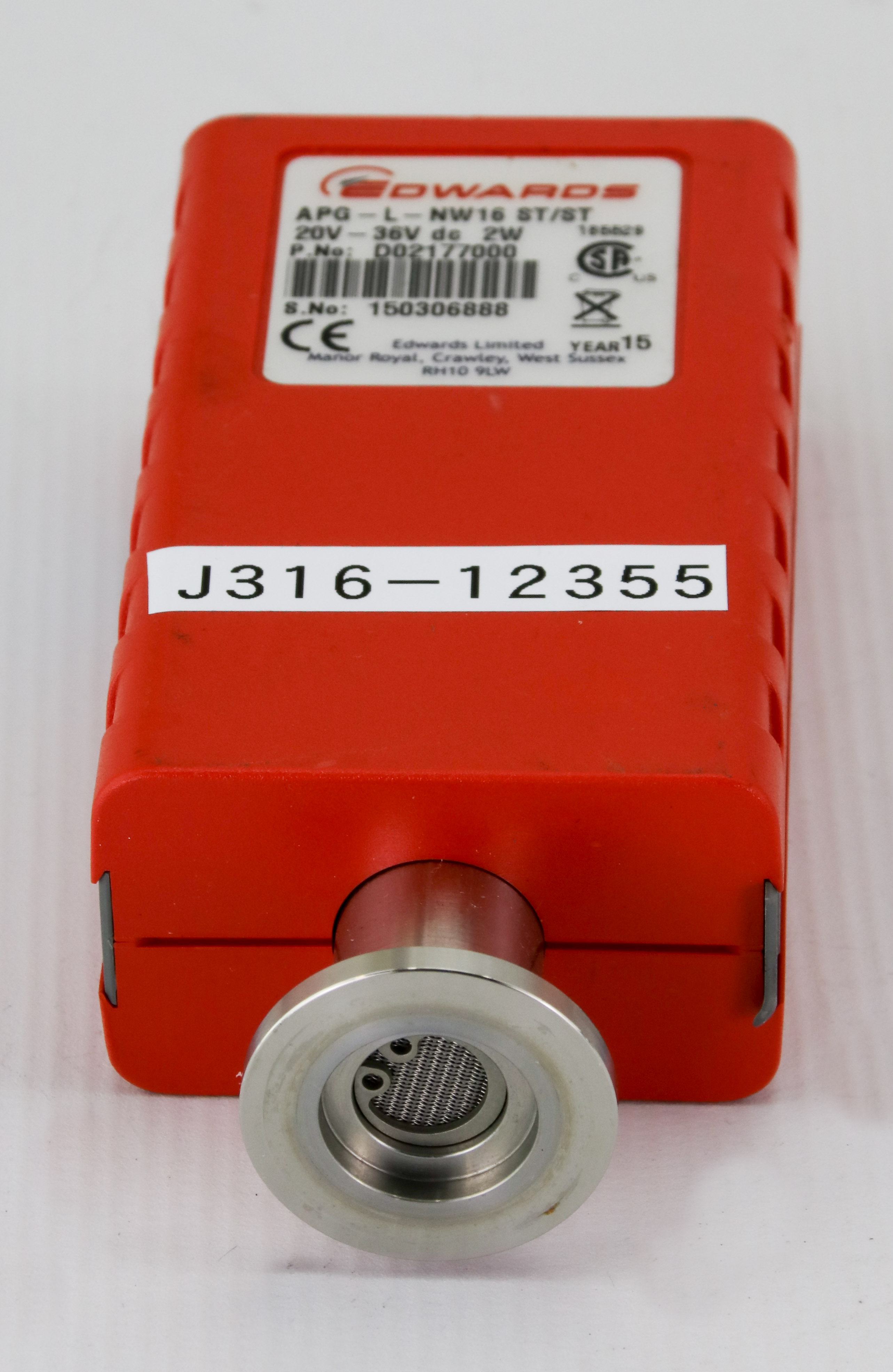 12355 EDWARDS ACTIVE PIRANI GAUGE, P/N: D02177000 APG-L-NW16 ST/ST