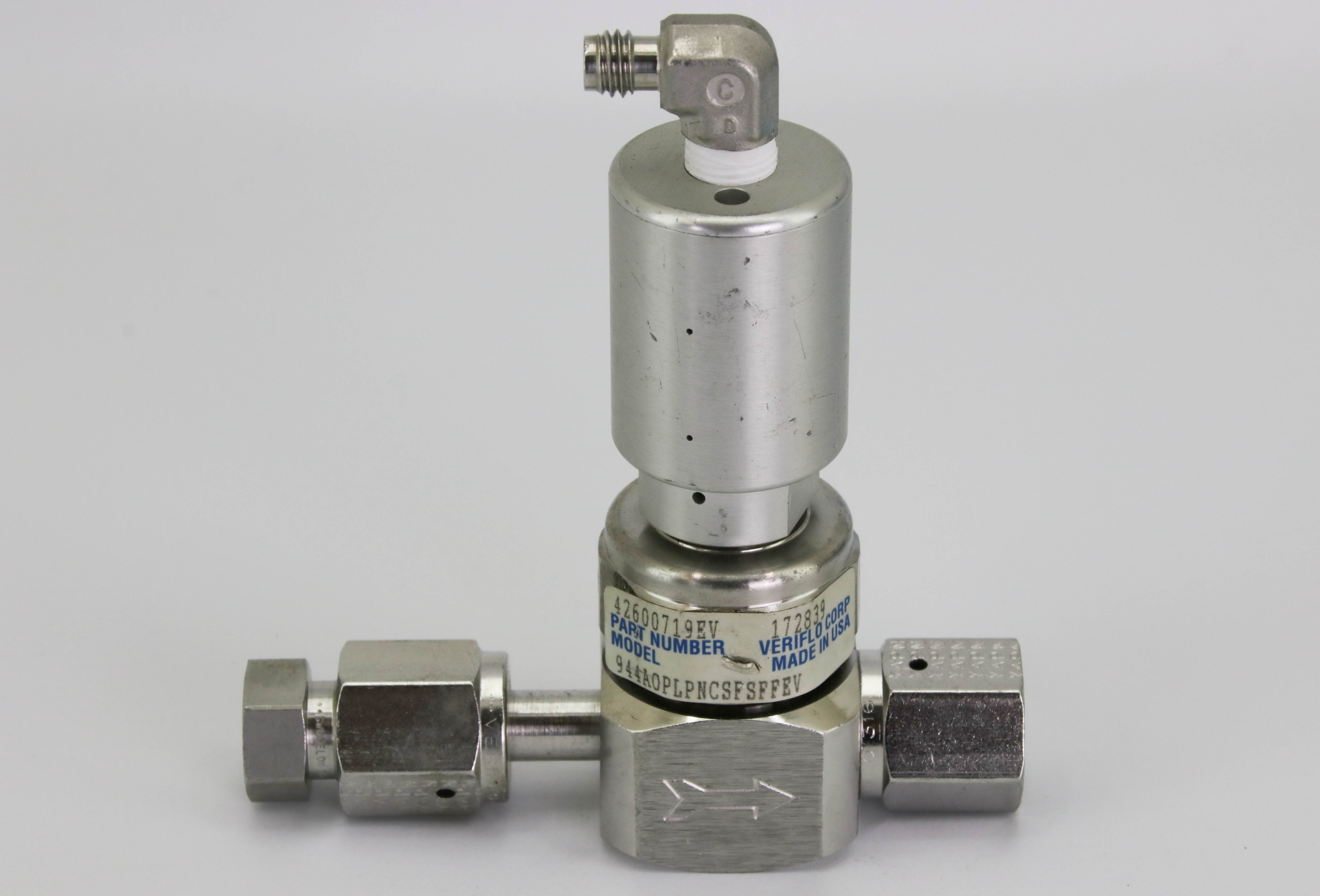 12519 VERIFLO DIAPHRAGM VALVE, P/N: 42600719EV 944AOPLPNCSFSFFEV ...