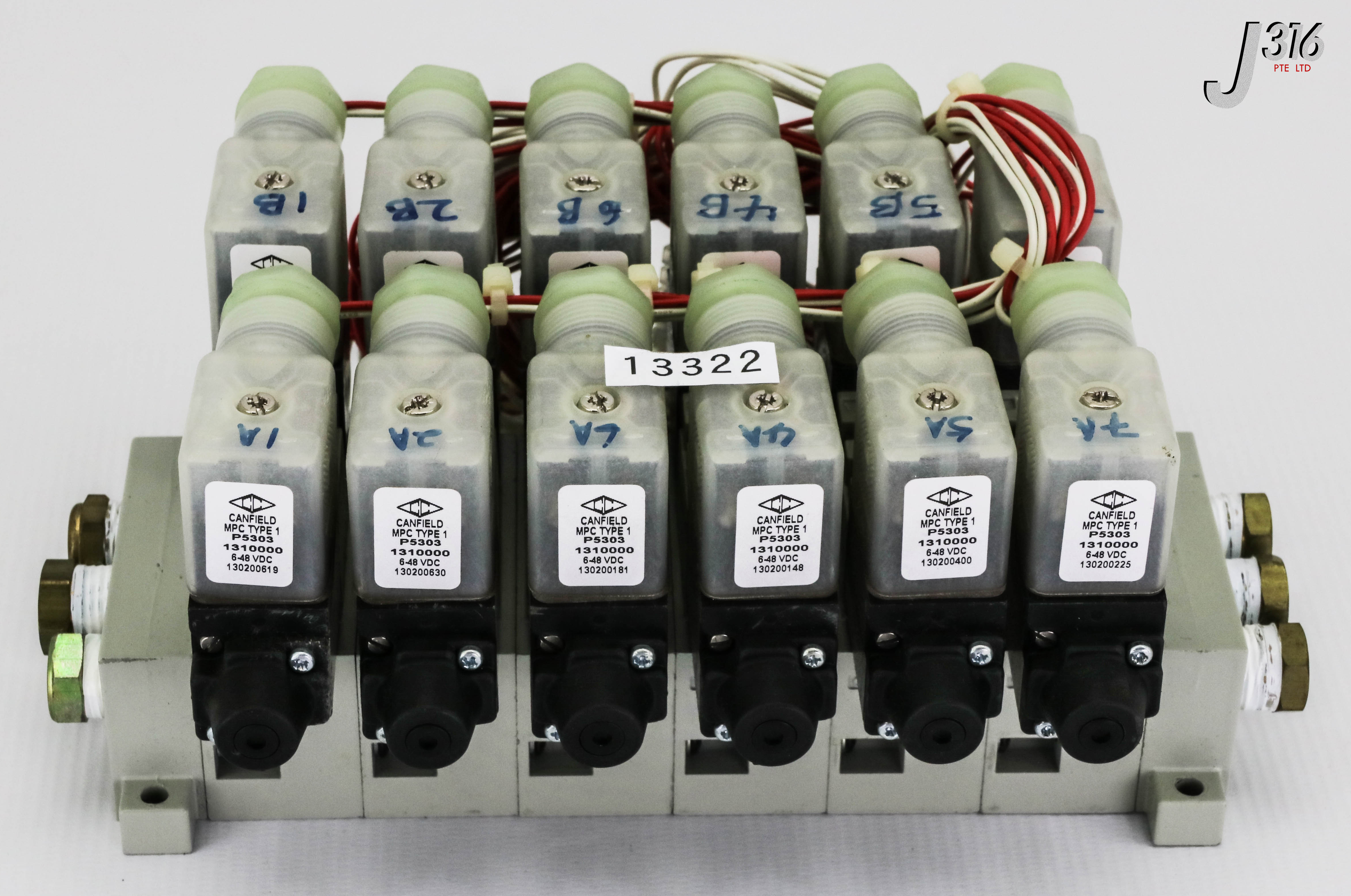 13322 NUMATICS 12 SOLENOID VALVES MANIFOLD ASSY 031SS4154000061
