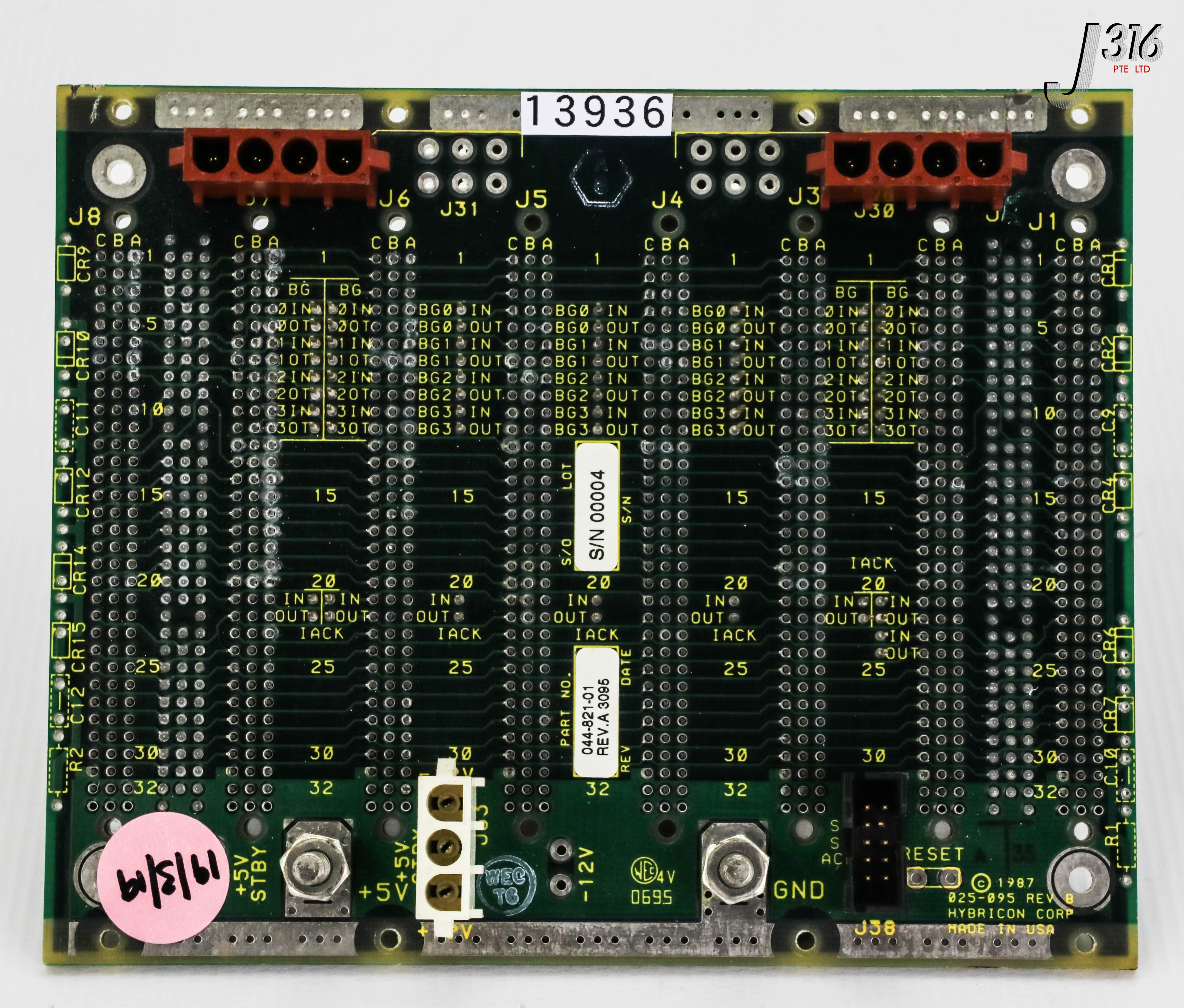 13936 HYBRICON PCB, BACKPLANE BOARD, 044-821-01 025-095