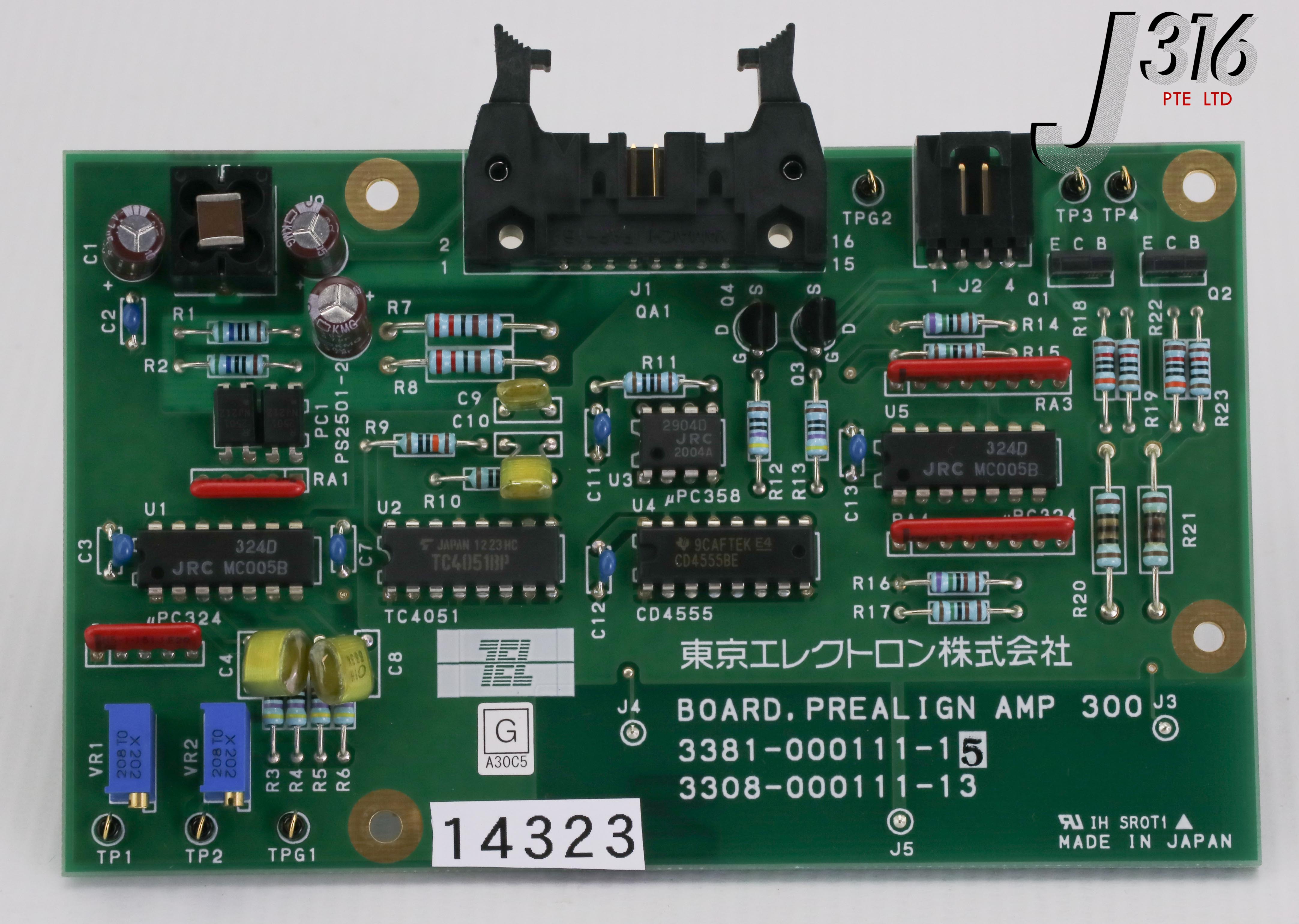 14323 TEL PCB,BOARD,PREALIGN AMP 300, 3308-000111-13, 3381-000113-12, 3308-000113-11 3381-000111-15