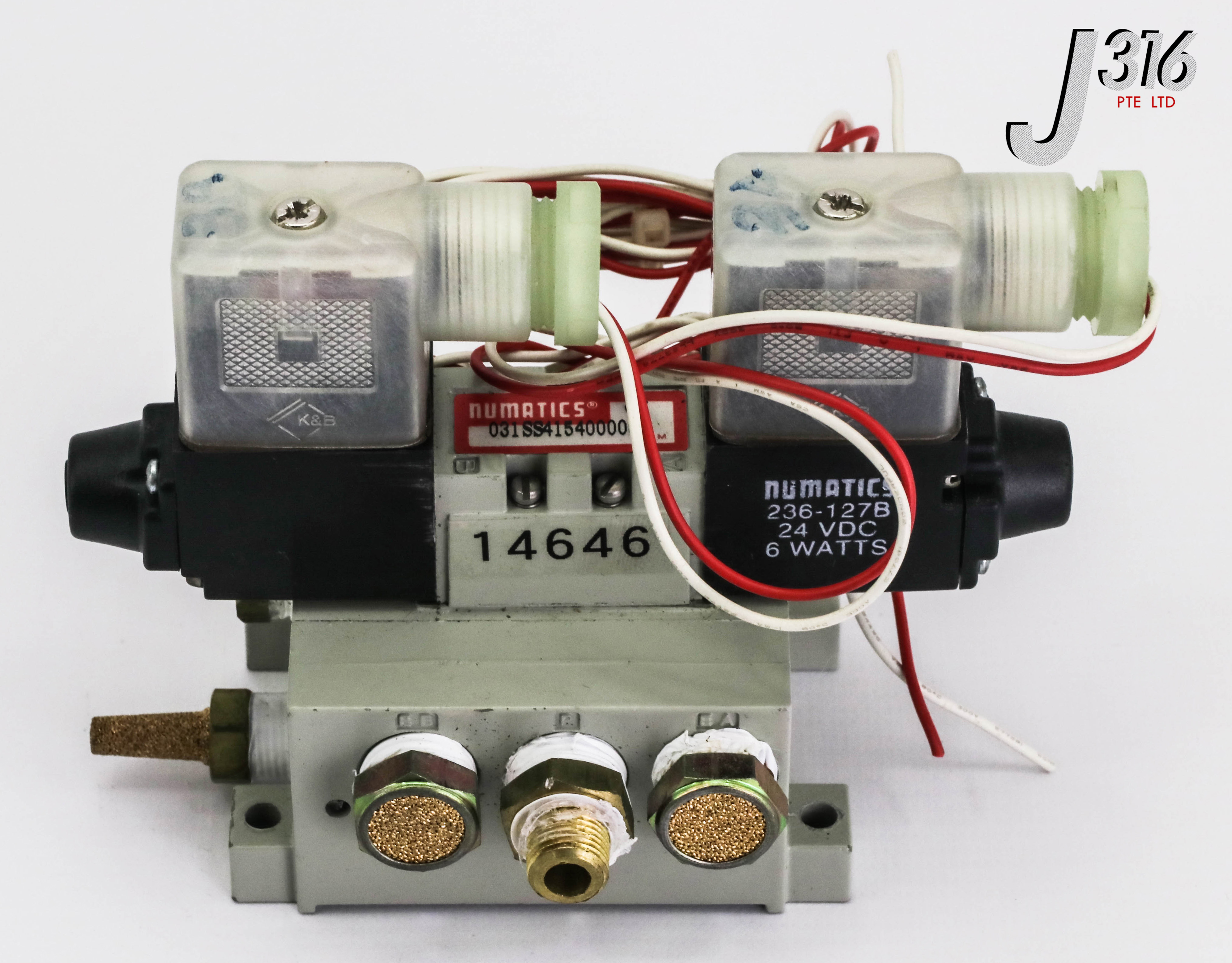 14646 NUMATICS SOLENOID MANIFOLD VALVE WITH SOLENOID CABLE MPC TYPE 1, P5103-1310000 031SS4154000061