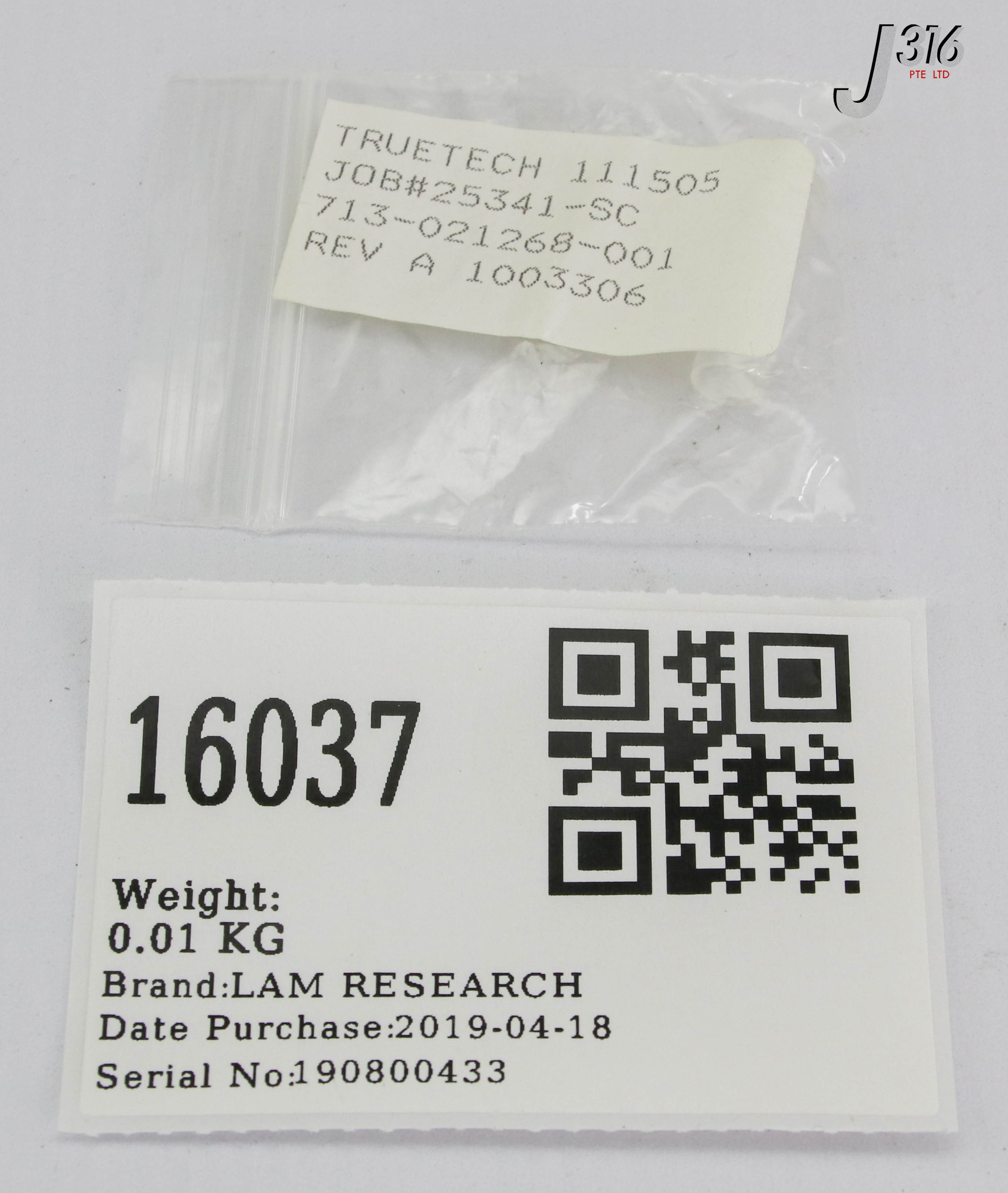 16037 LAM RESEARCH PIN, CLAMP ALIGNMENT BASE (NEW) 713-021268-001