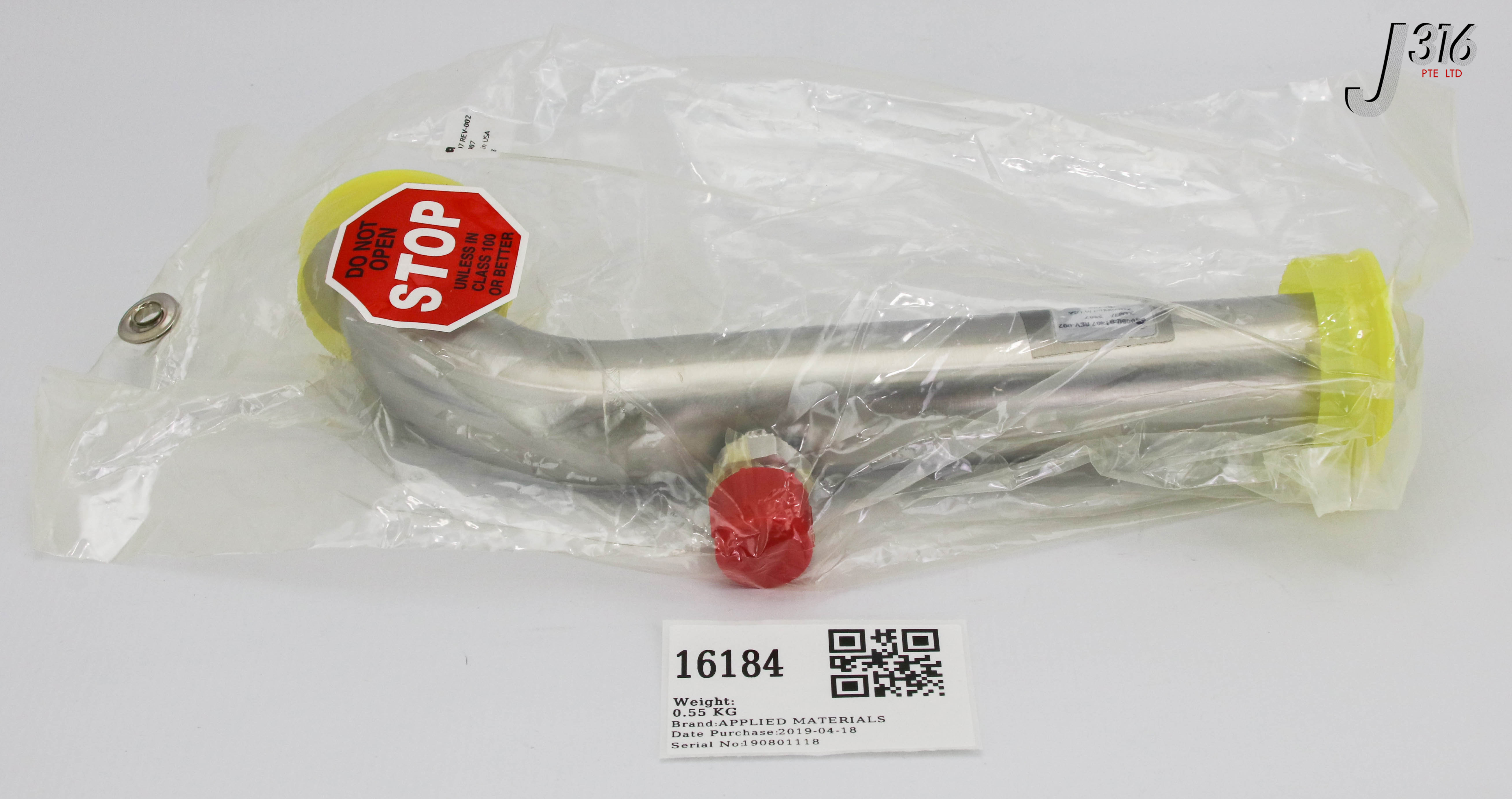 16184 APPLIED MATERIALS LINE, VACUUM EXH PURGE CH. AB, FACILITY (NEW) 0050-61407