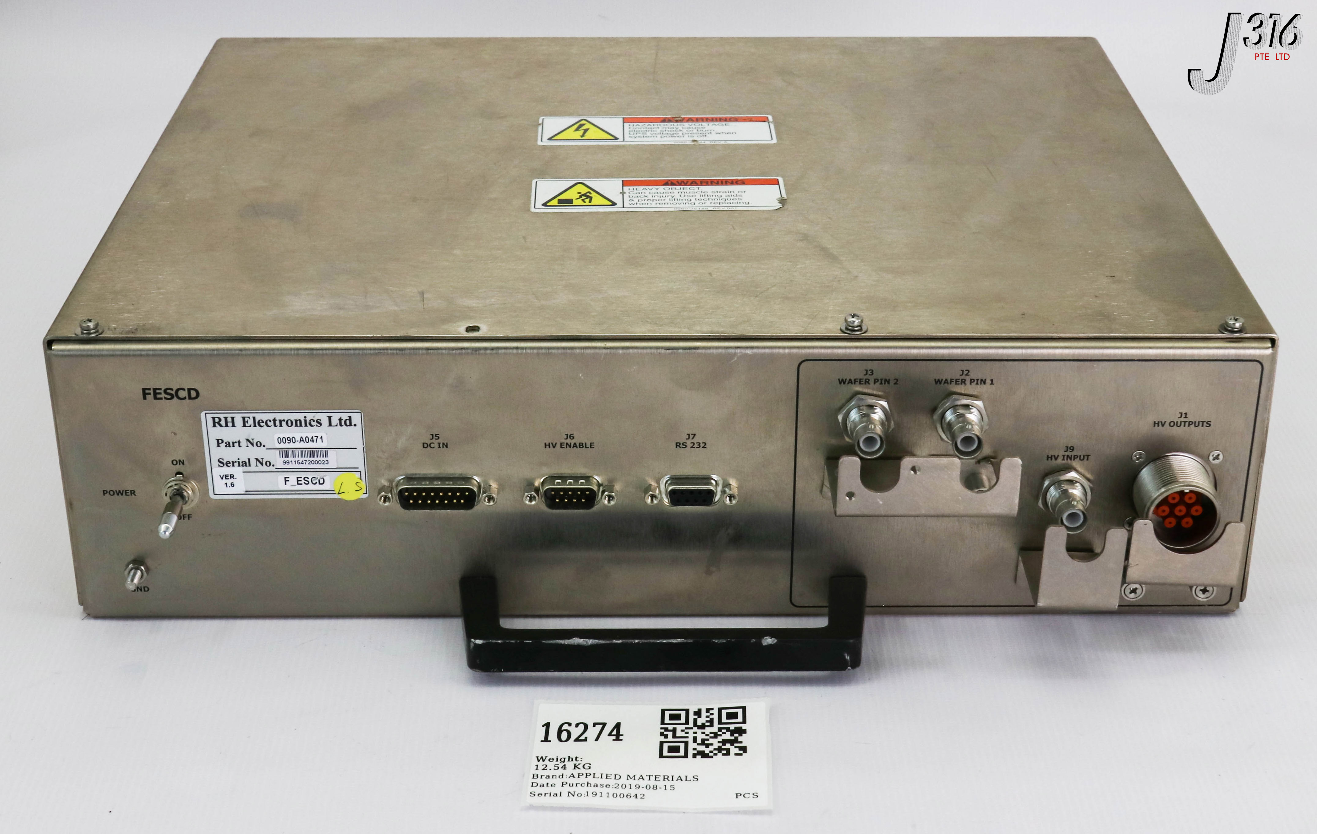 16274 APPLIED MATERIALS FESCD ASSY FLOATING ECHUCK CONTROLLER 0090-A0471