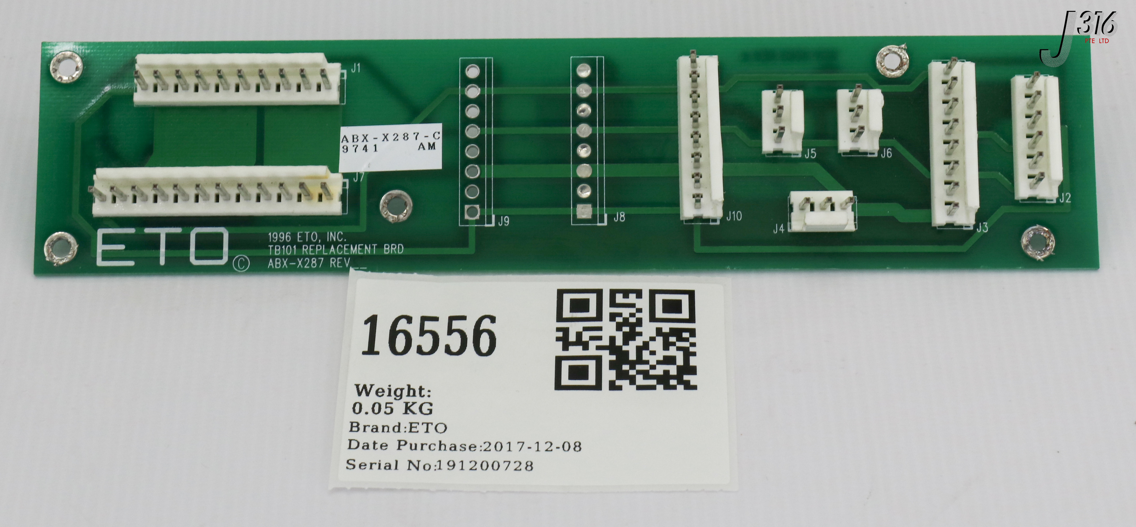 16556 ETO PCB, TB101 REPLACEMENT BOARD ABX-X287-C