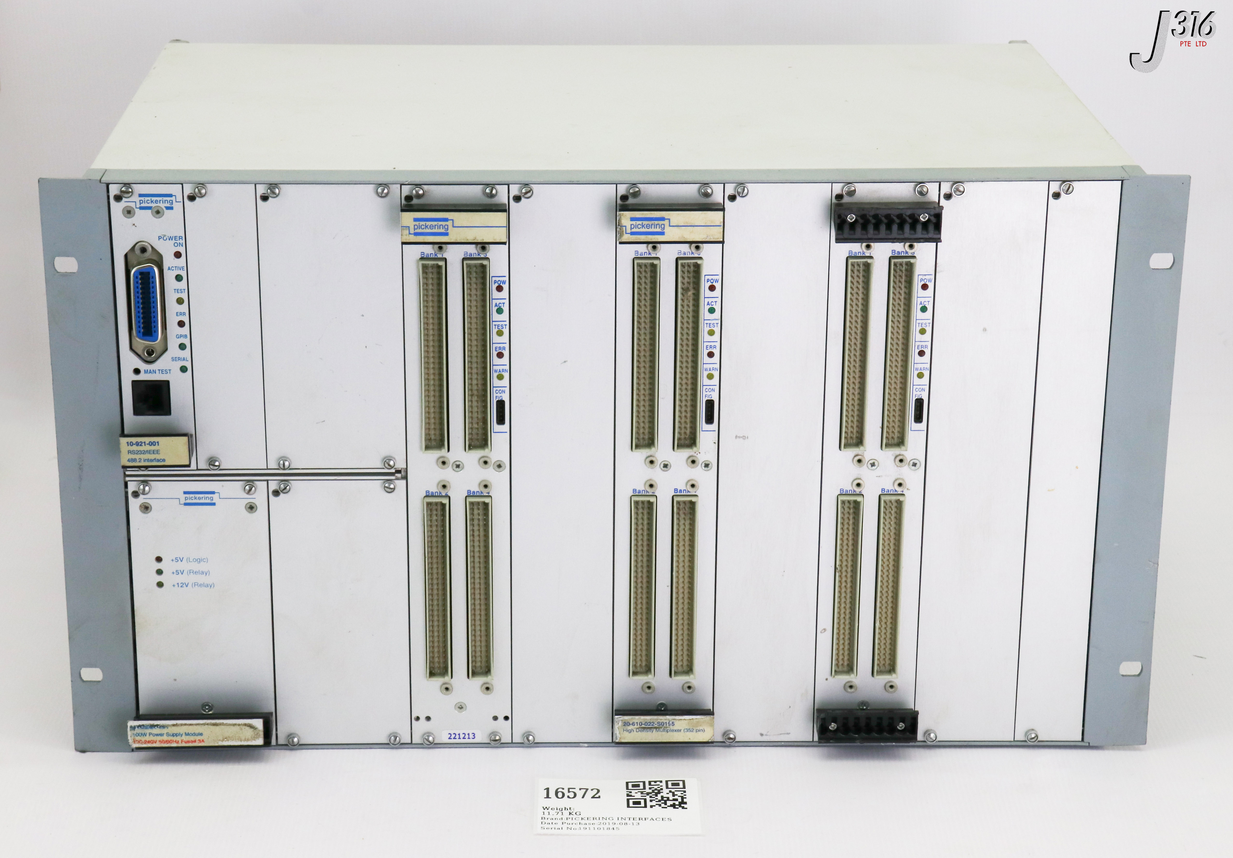 16572 PICKERING INTERFACES INTERFACE MODULE W/10-921-001,10-910A-001, 20-610-022 & 20-610-022-S0195 S2574