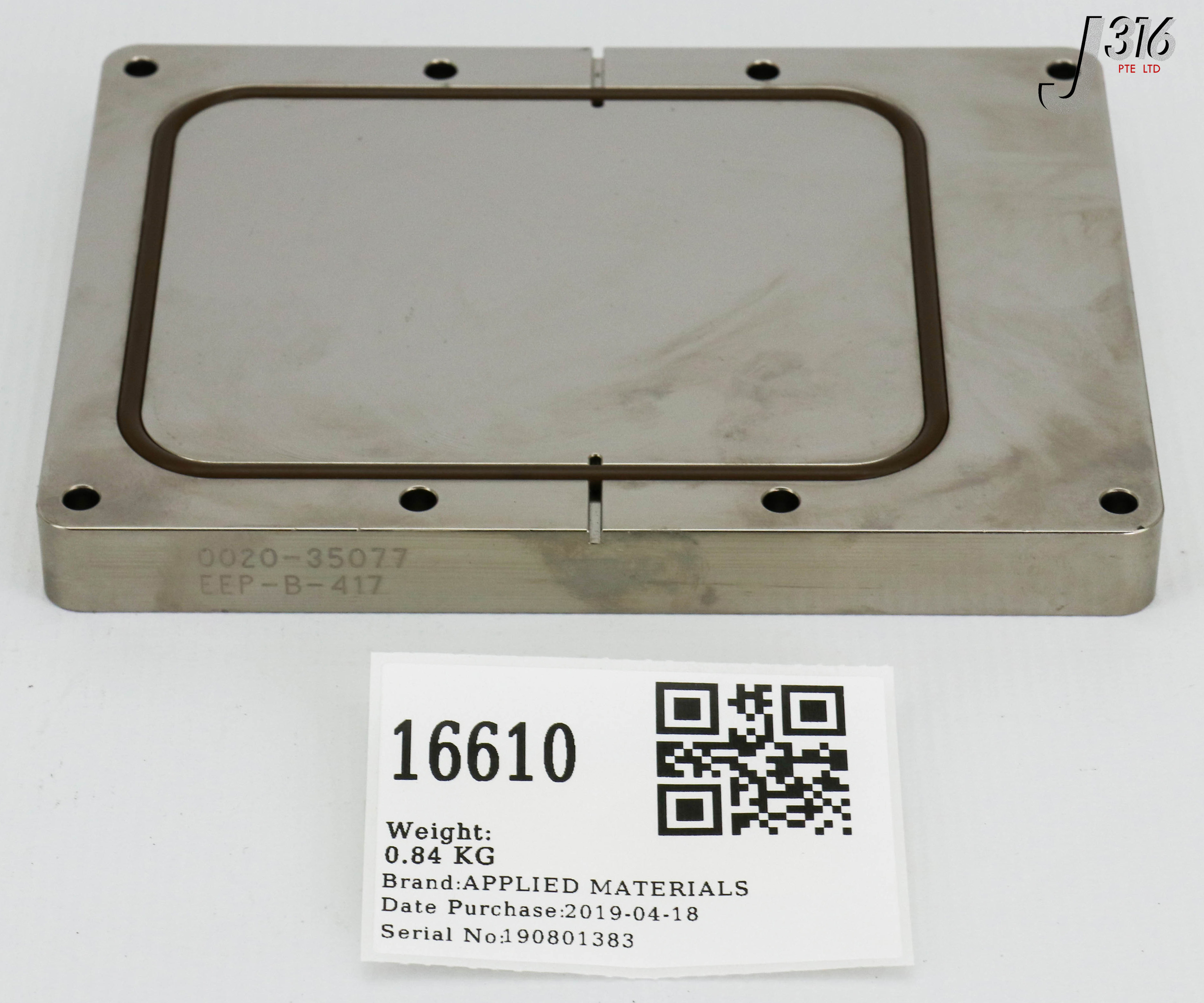 16610 APPLIED MATERIALS BLANK, SLIT VALVE 0020-35077