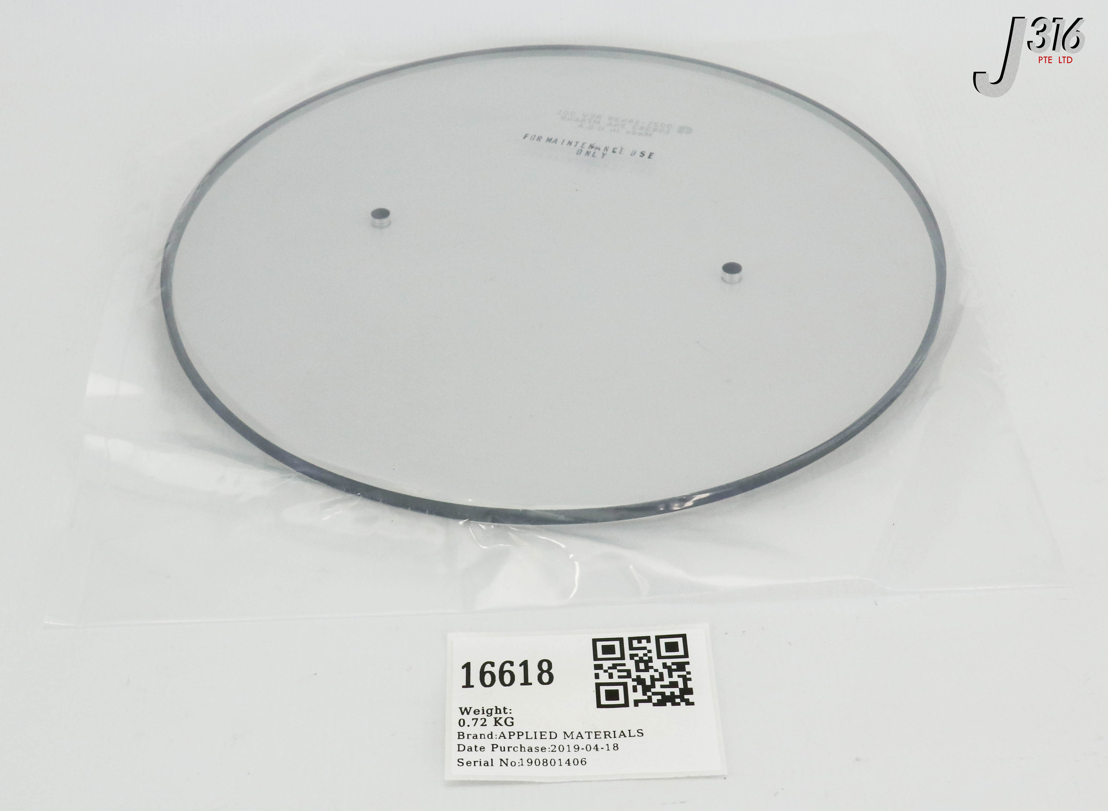 16618 APPLIED MATERIALS COVER,MAINTENANCE,FAST COOL DOWN (NEW) 0021-18439