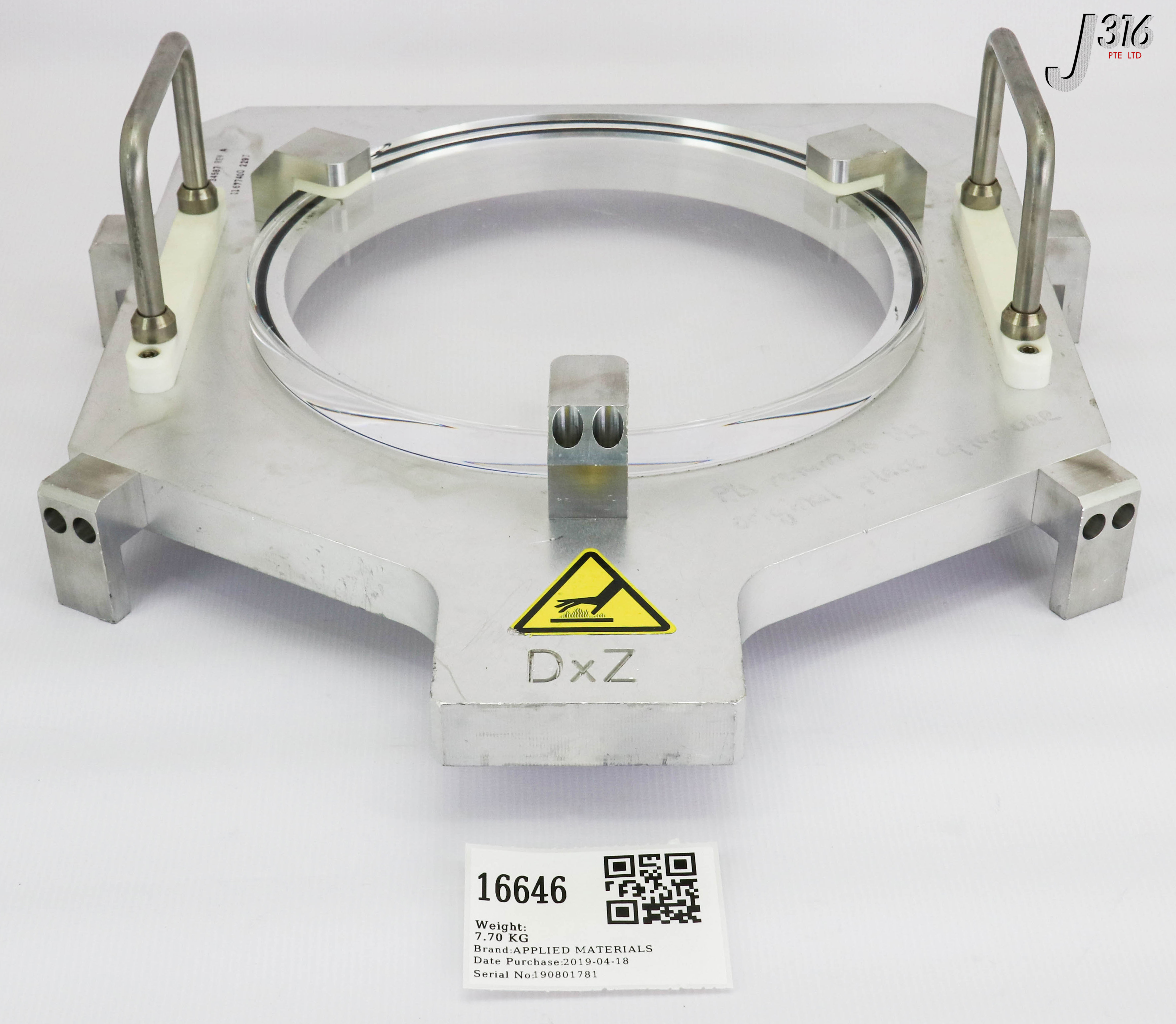 16646 APPLIED MATERIALS LID PLATE, DXZ VIEW LID 0020-34587