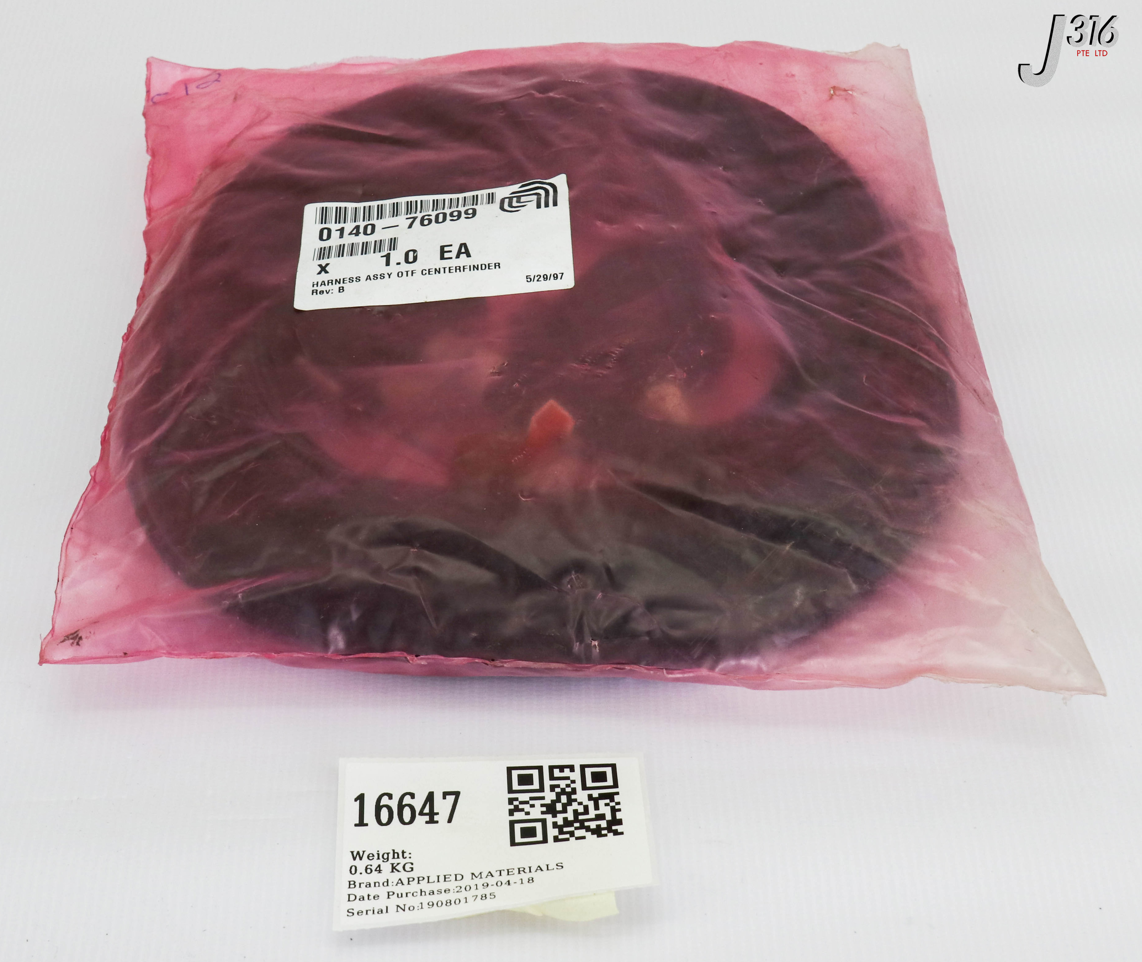 16647 APPLIED MATERIALS HARNESS ASSY, OTF CENTERFINDER (NEW) 0140-76099