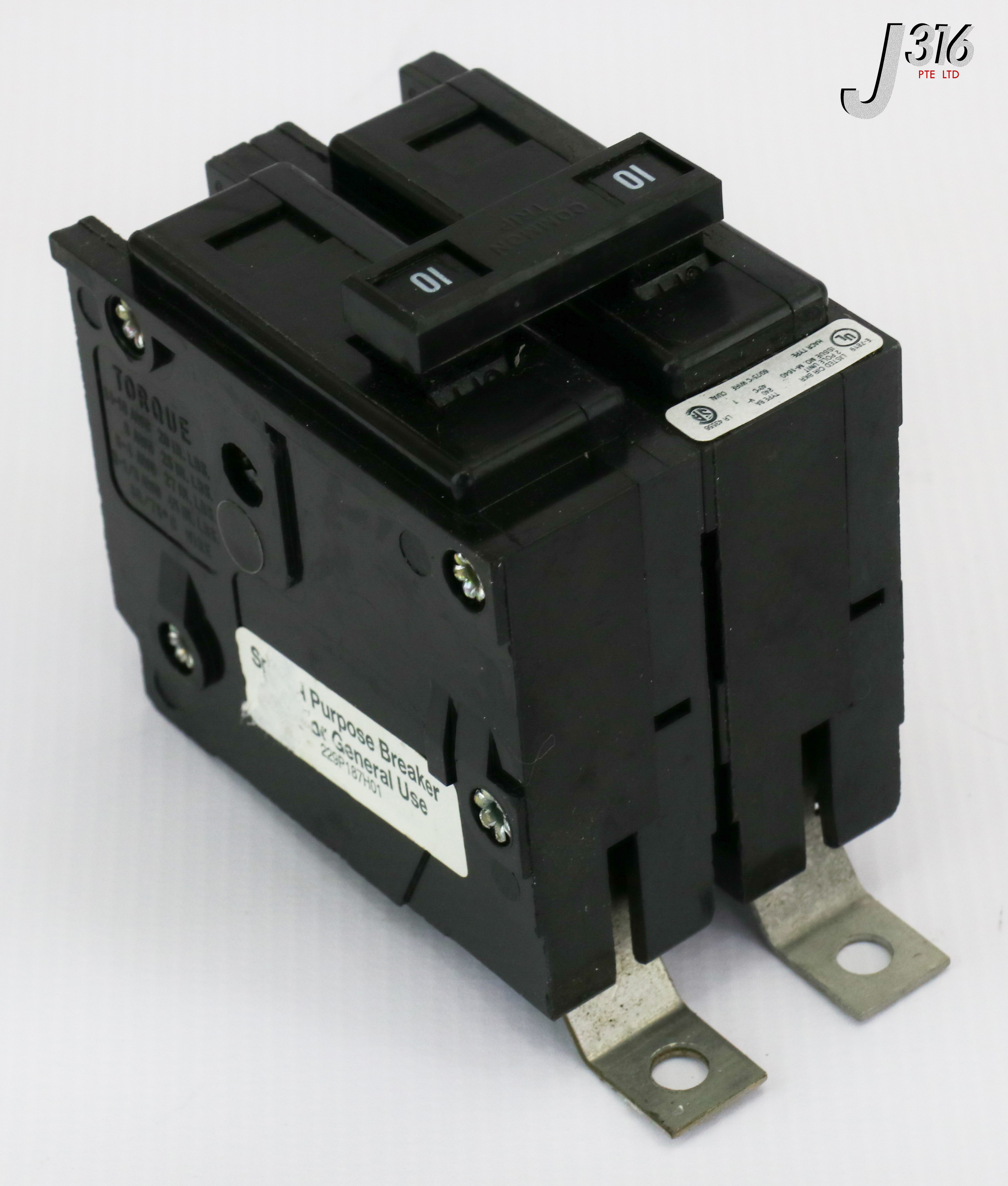 16809 CUTLER-HAMMER LISTED CIRCUIT BREAKER, 240V, 10 AMPS, 2 POLE ...