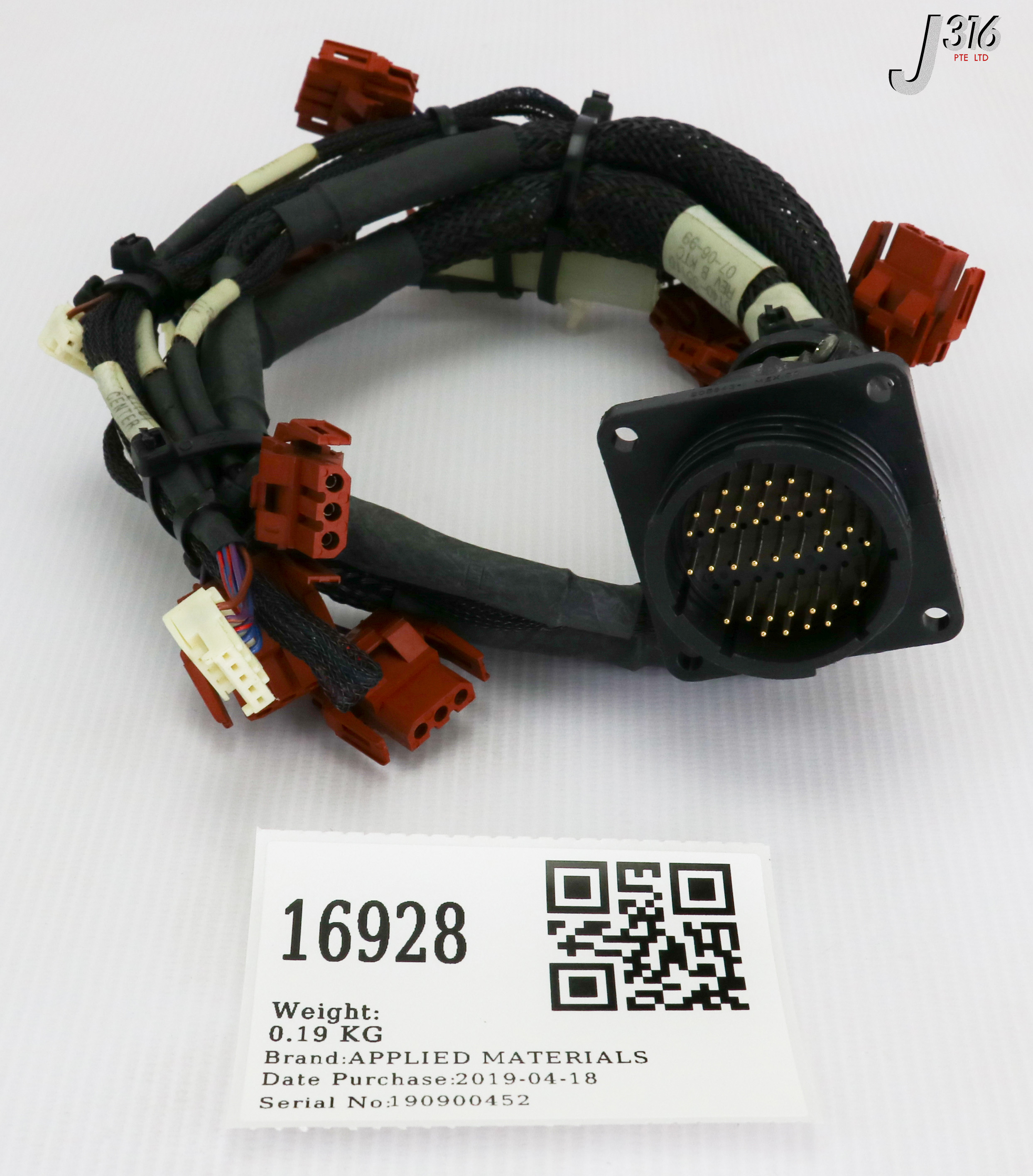 16928 APPLIED MATERIALS HARN ASSY, LID CNTRFNDR WAFR DTCT (STD M) 0140-35110