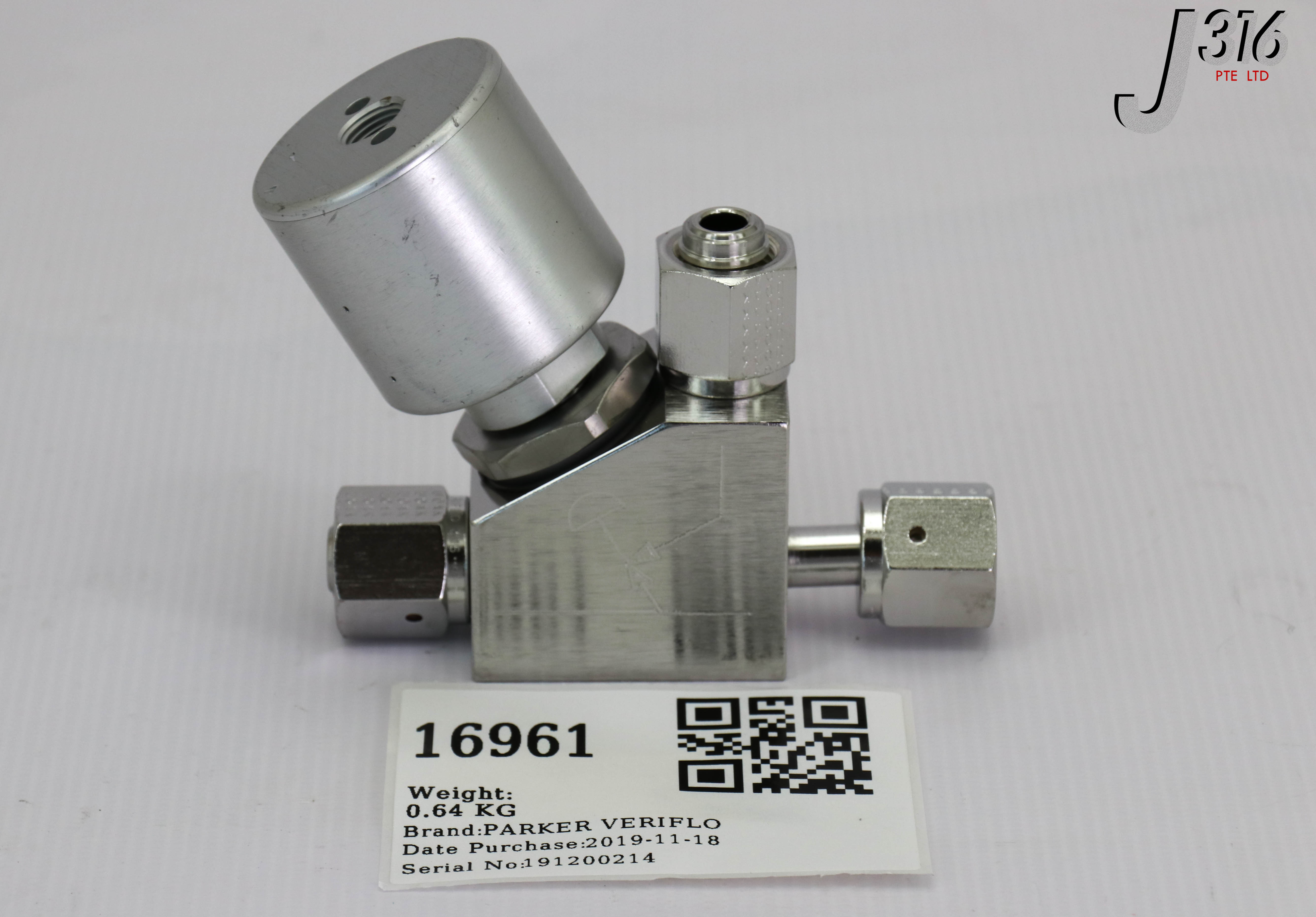 16961 VERIFLO PARKER DIAPHRAGM VALVES, PN: 45600718 955AAOPLPNCS6061 ...