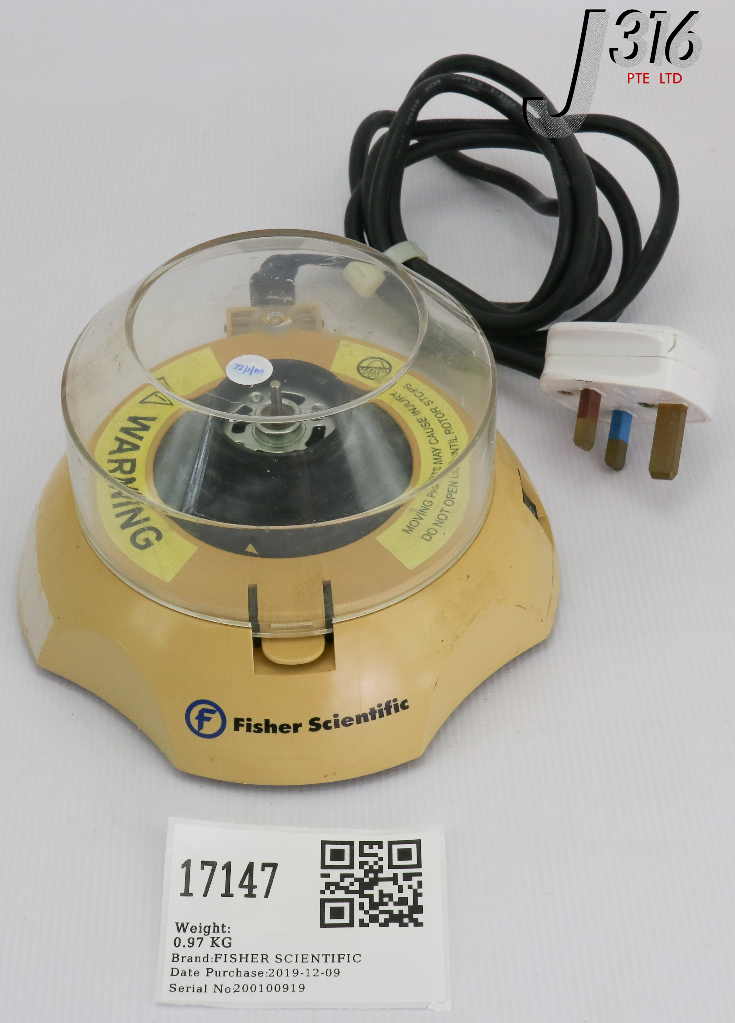 17147 FISHER SCIENTIFIC MINI CENTRIFUGE (PARTS) 05-090-100