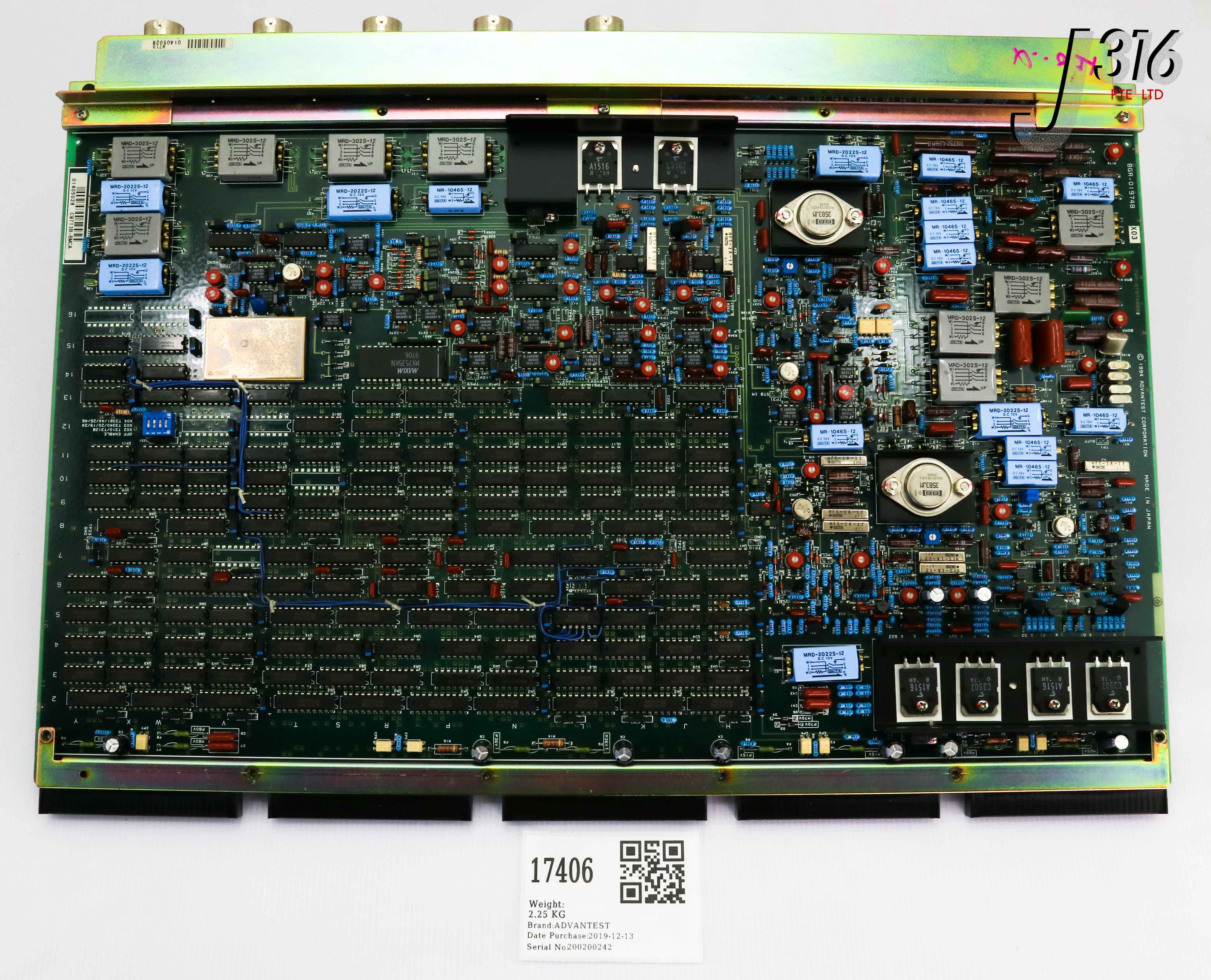17406 ADVANTEST PCB, TESTER PGR-819748BB BGR-019748