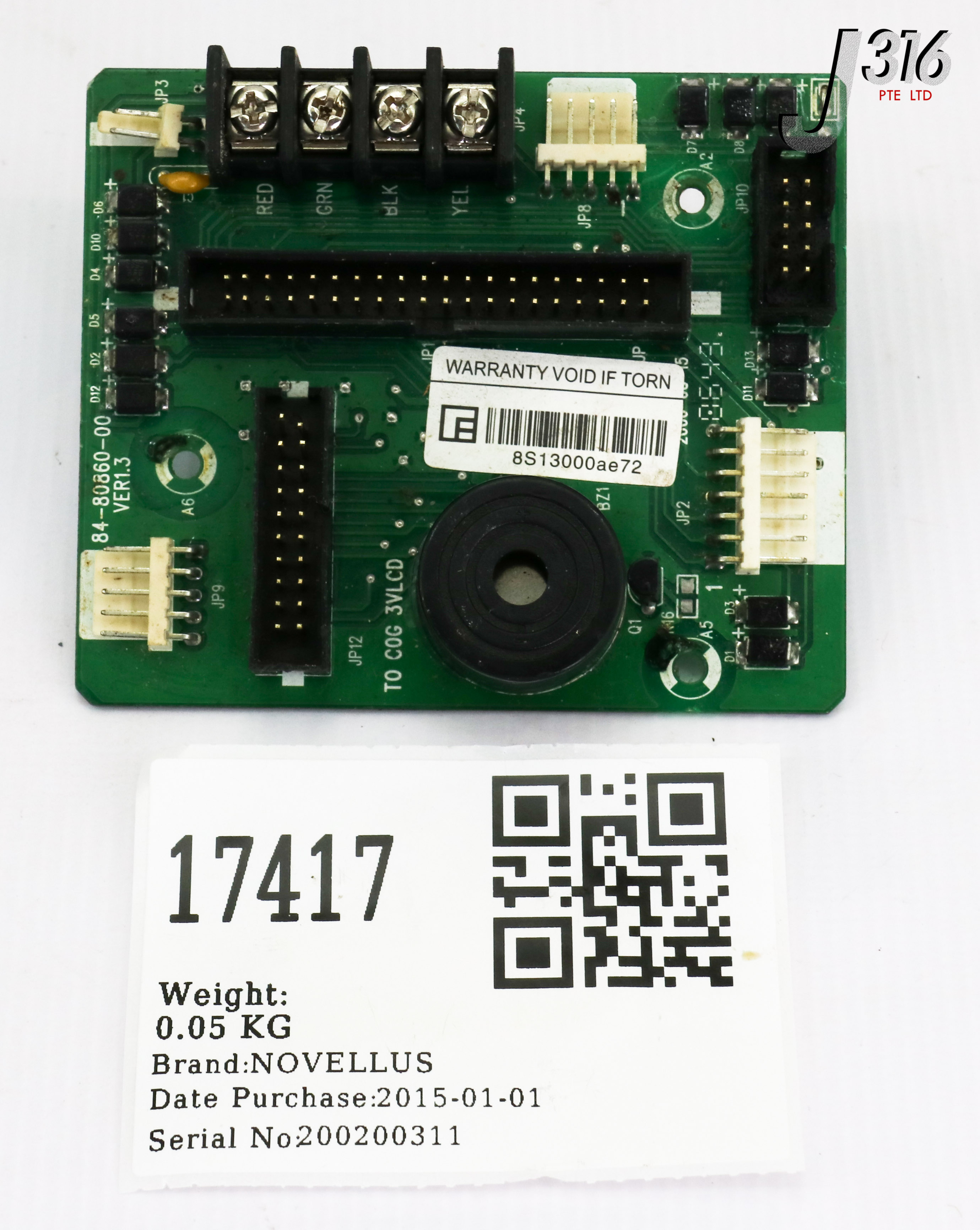 17417 NOVELLUS PCB ASSY 84-80860-00