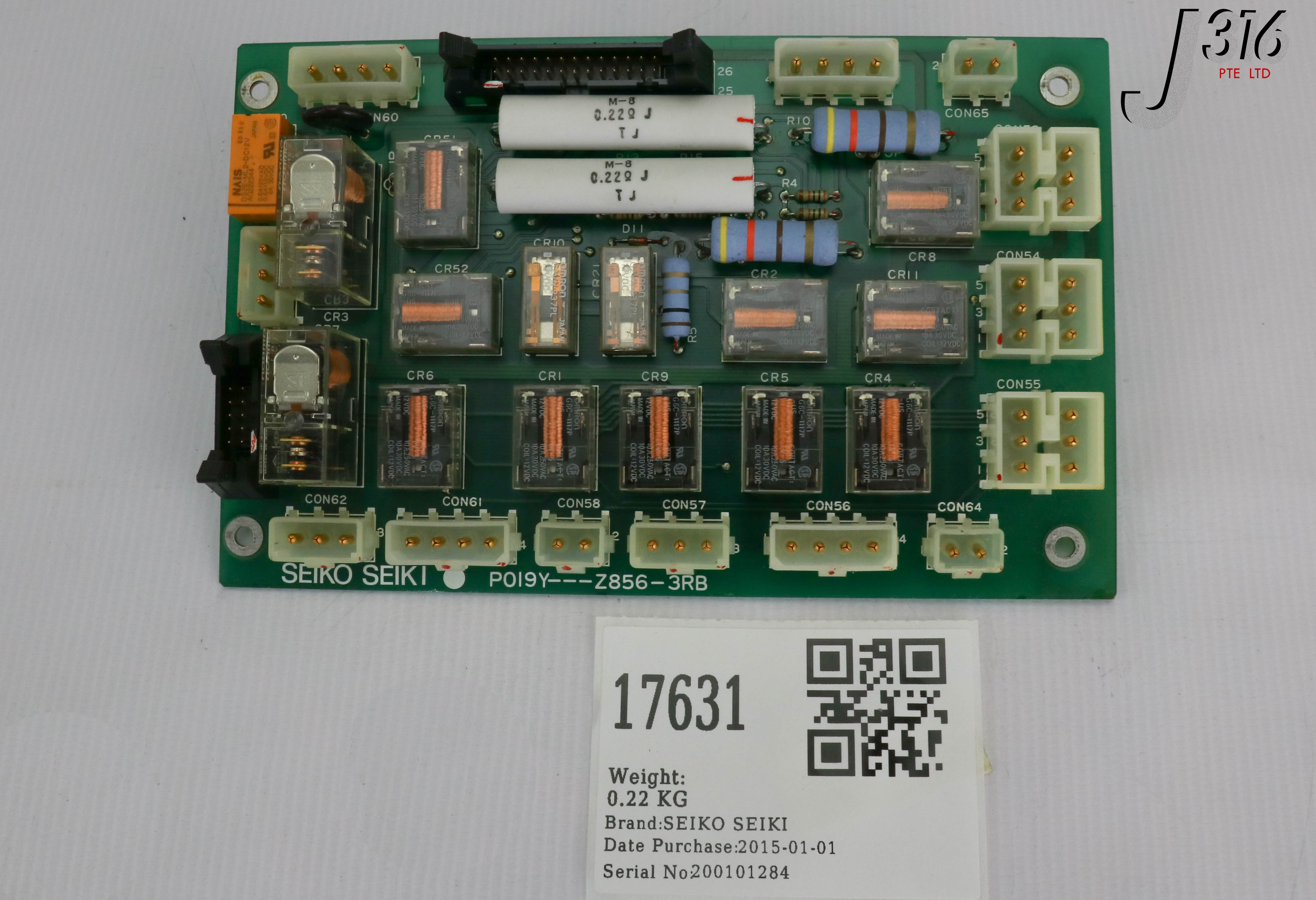 17631 SEIKO SEIKI PCB, RELAY INTERFACE BOARD P019Y---Z856-3RB