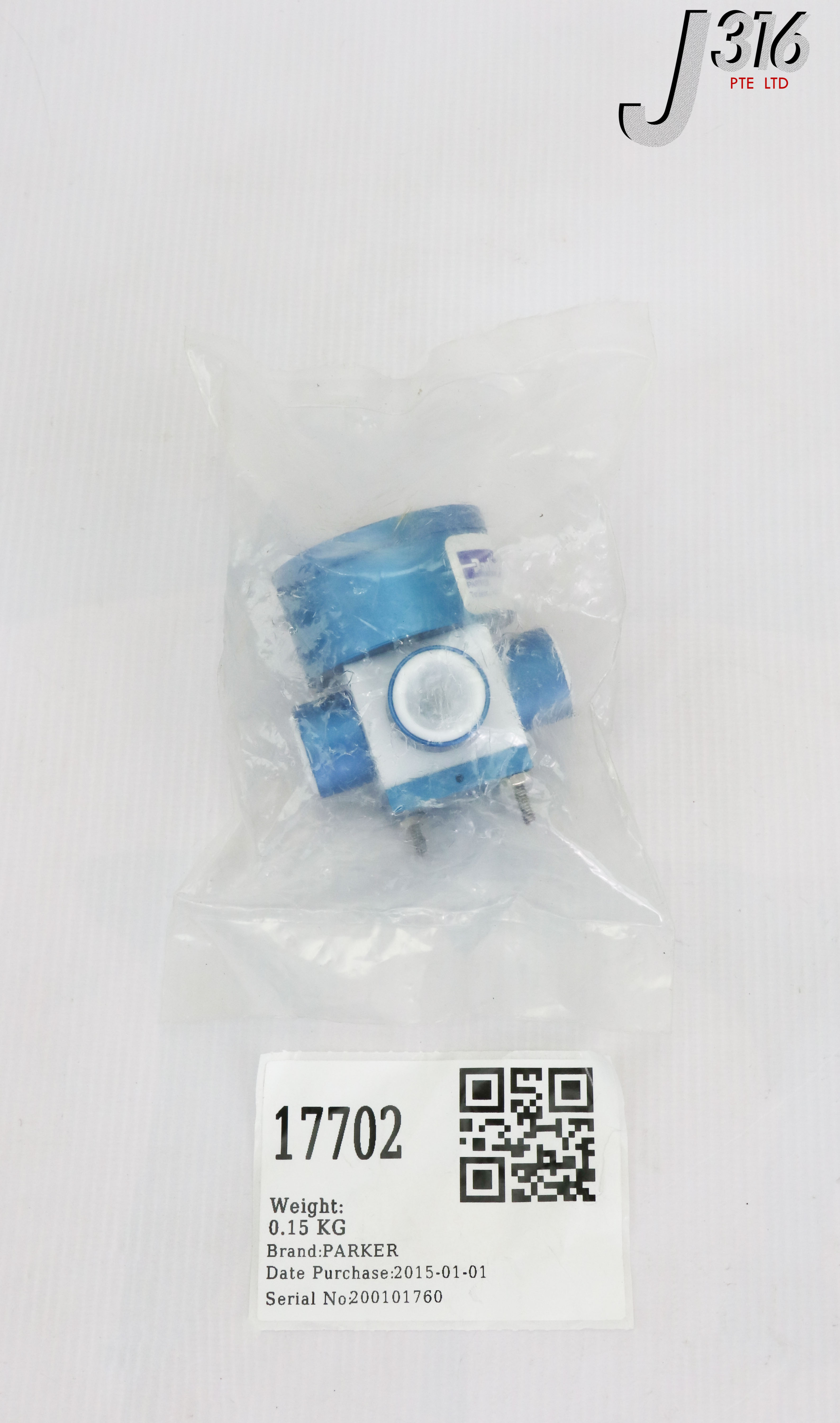 17702 PARKER MINIATURE PNEUMATIC DIAPHRAGM VALVE (NEW) PV-2-1344