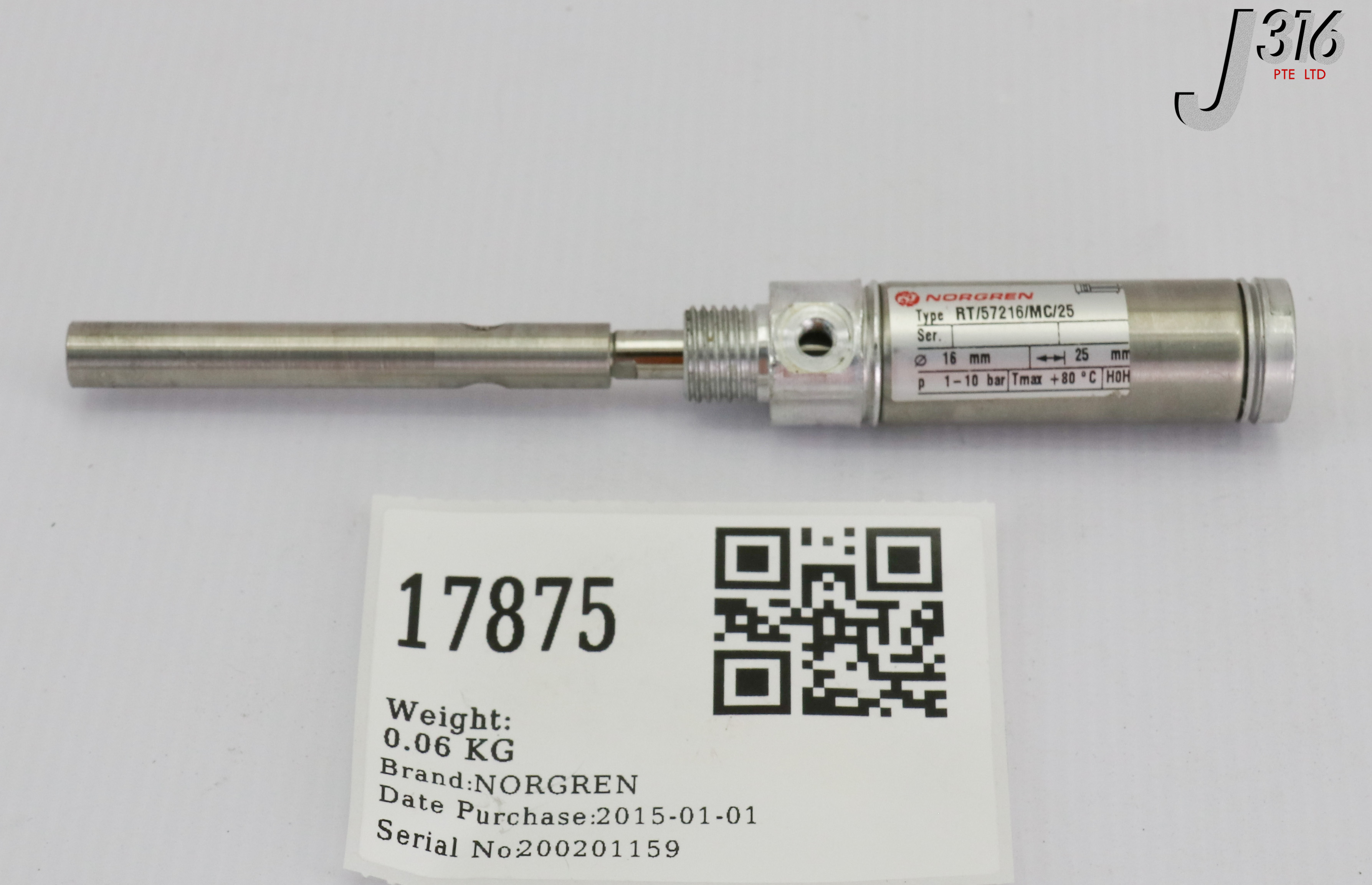 17875 NORGREN ROUNDLINE CYLINDER MAGNETIC PISTON RT/57216/MC/25