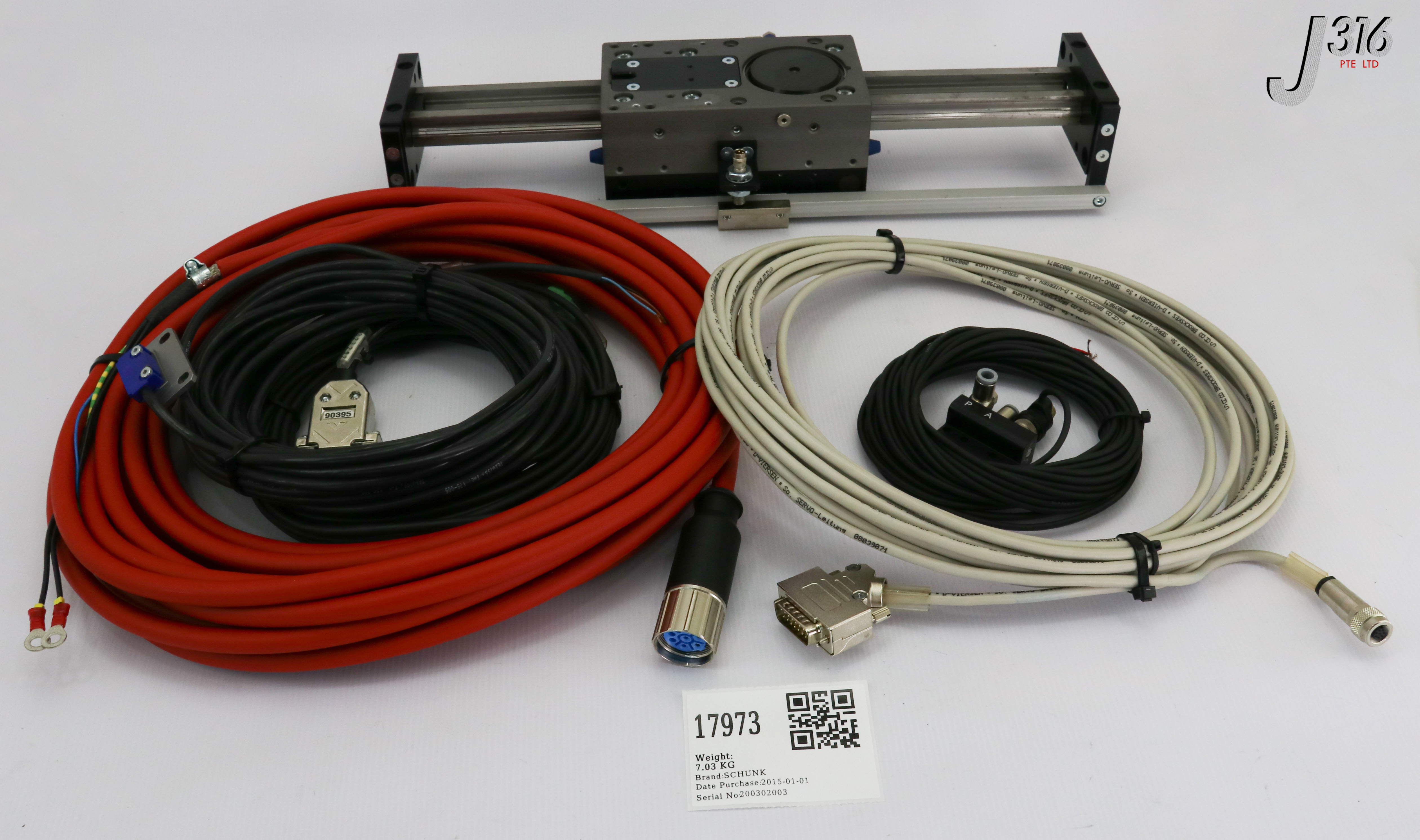17973 SCHUNK ENCODER LS 100 LINEAR MOTOR, 325753 W/ M-LD 100K/200 340660, LS100-0121, CABLE & MANUAL BOOK (NEW) MLS-10-85-15-LS