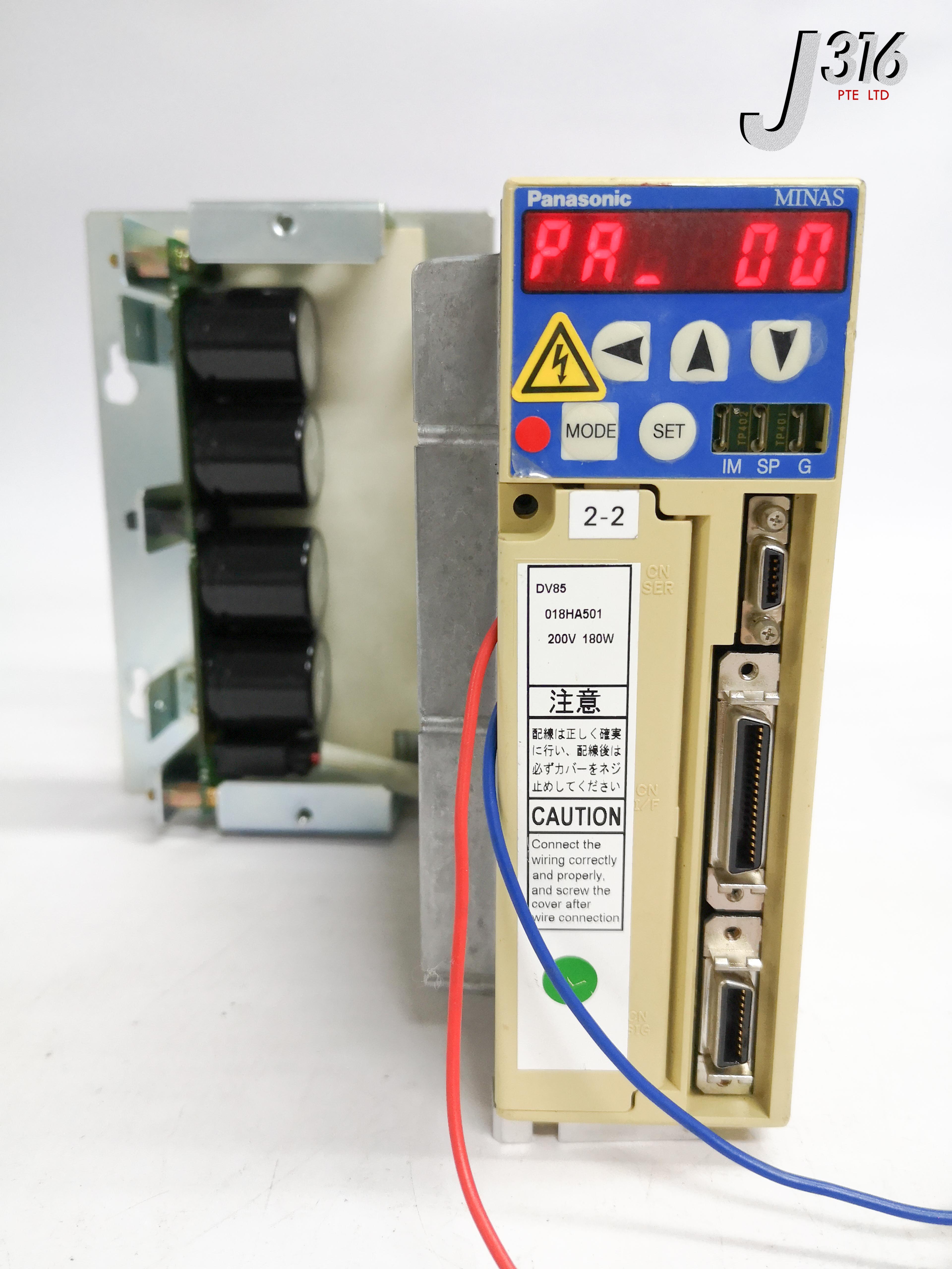 18094 PANASONIC AC SERVO DRIVER, MINAS, 50/60HZ 180W DV85018HA501