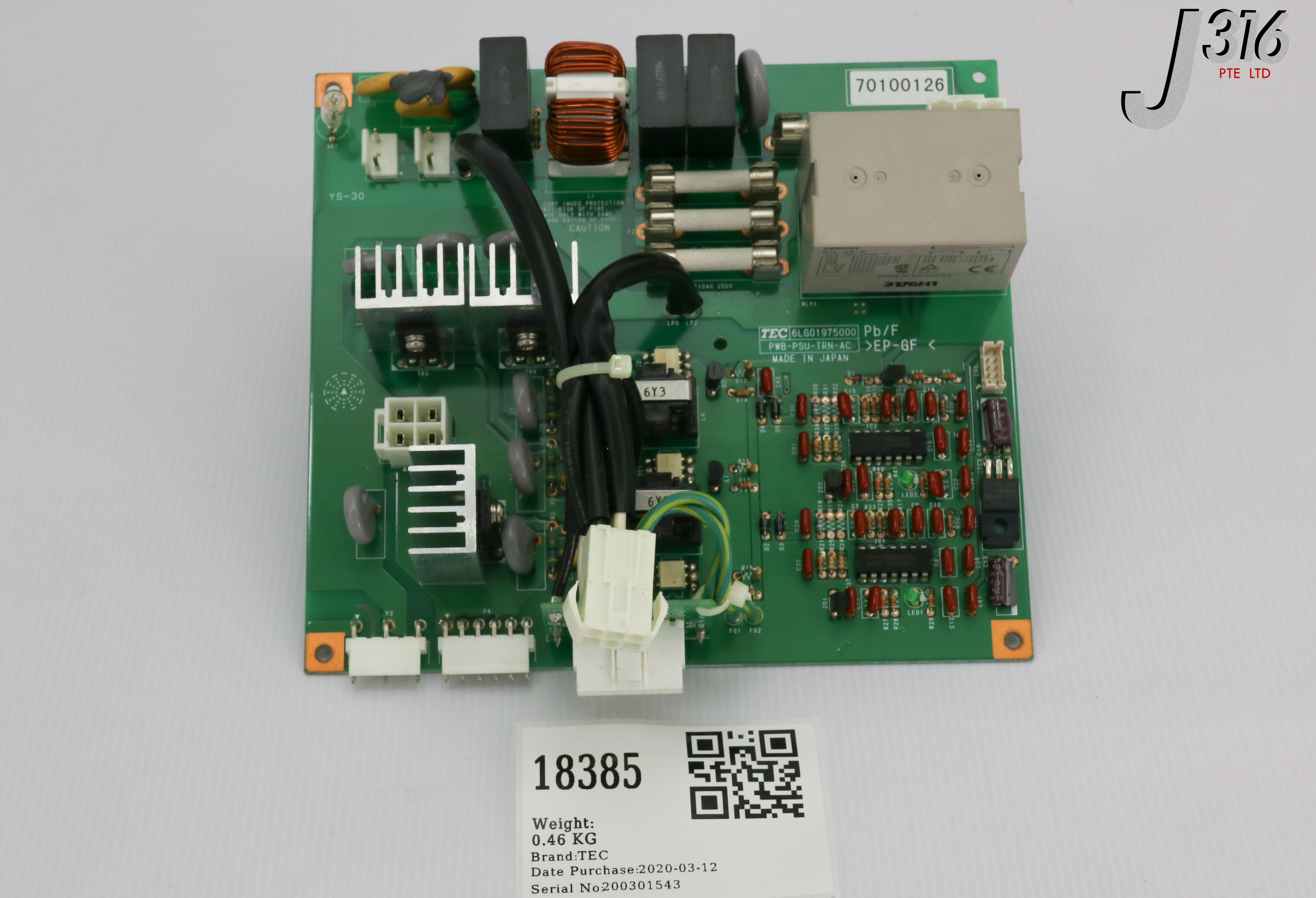 18385 TEC PCB, POWER SUPPLY, PWB-PSU-TRN-AC 6LG01975000