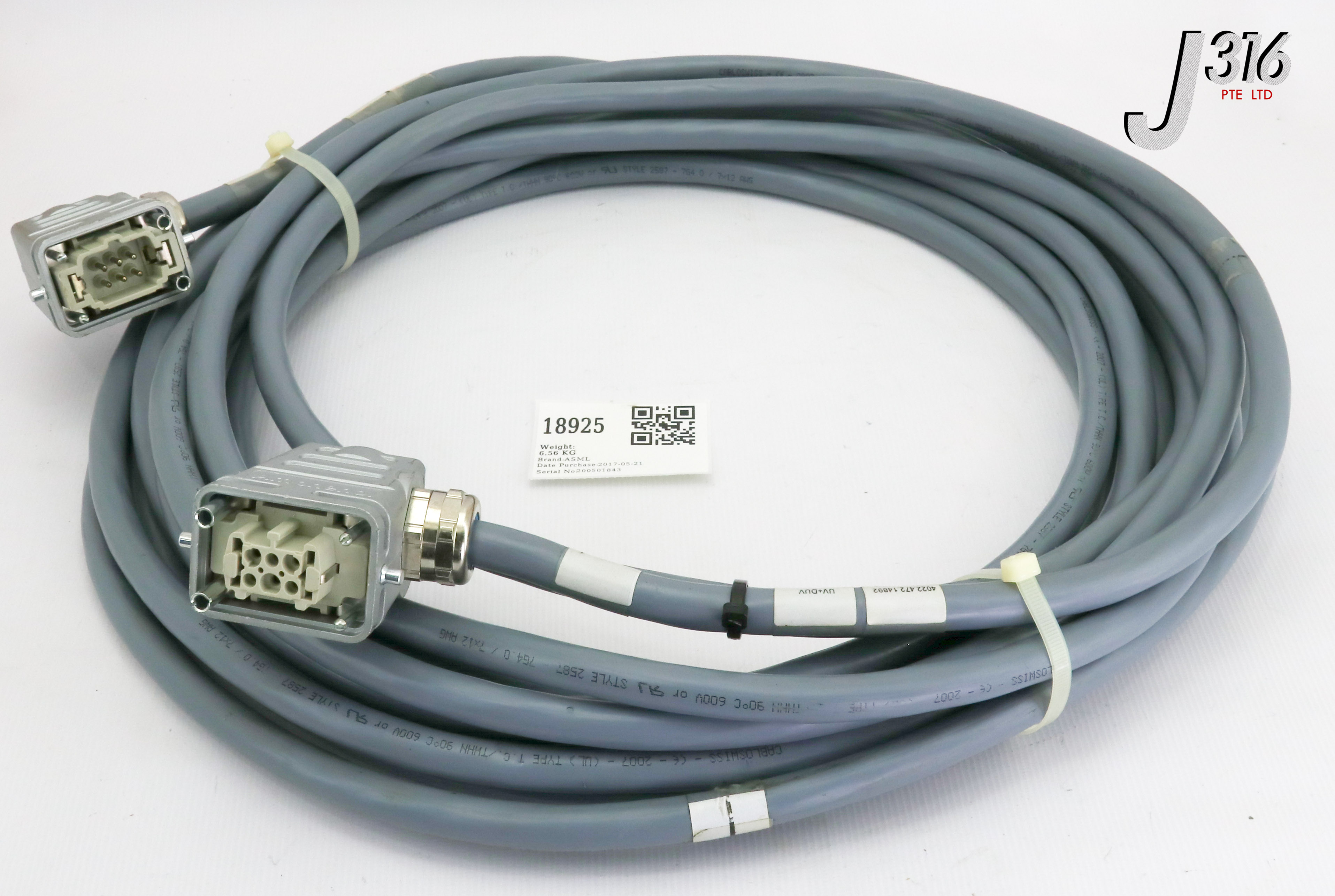 18925 ASML CABLE ASSY, EMCB-X51, MSDU-X26, 13.5M 4022.472.14892