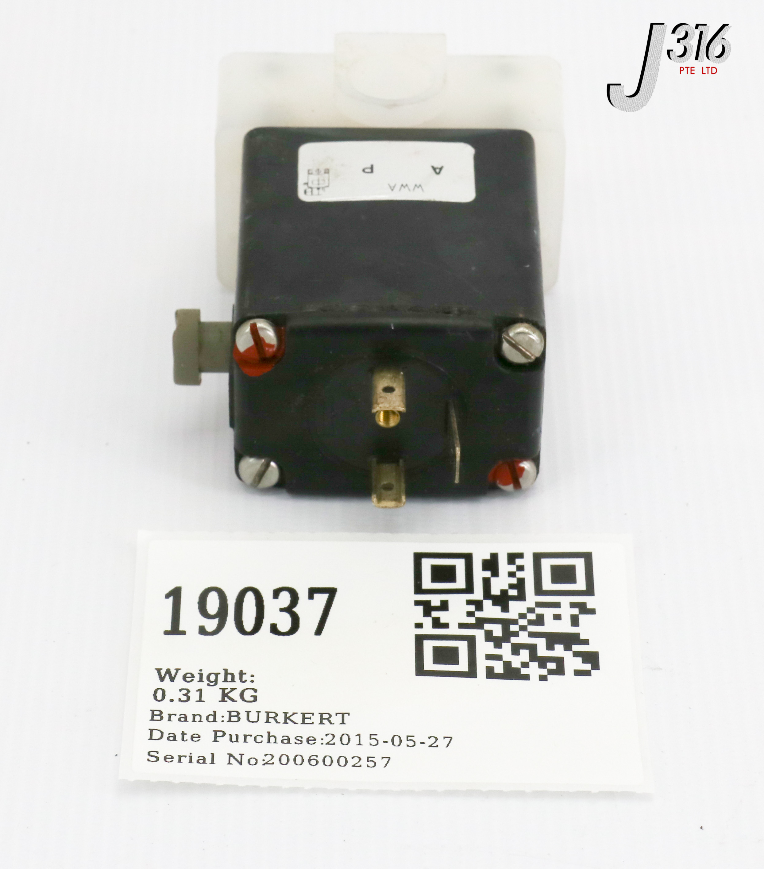 19037 BURKERT DI VALVE ORGANIC, P/N: TQ504135 SYST-0124