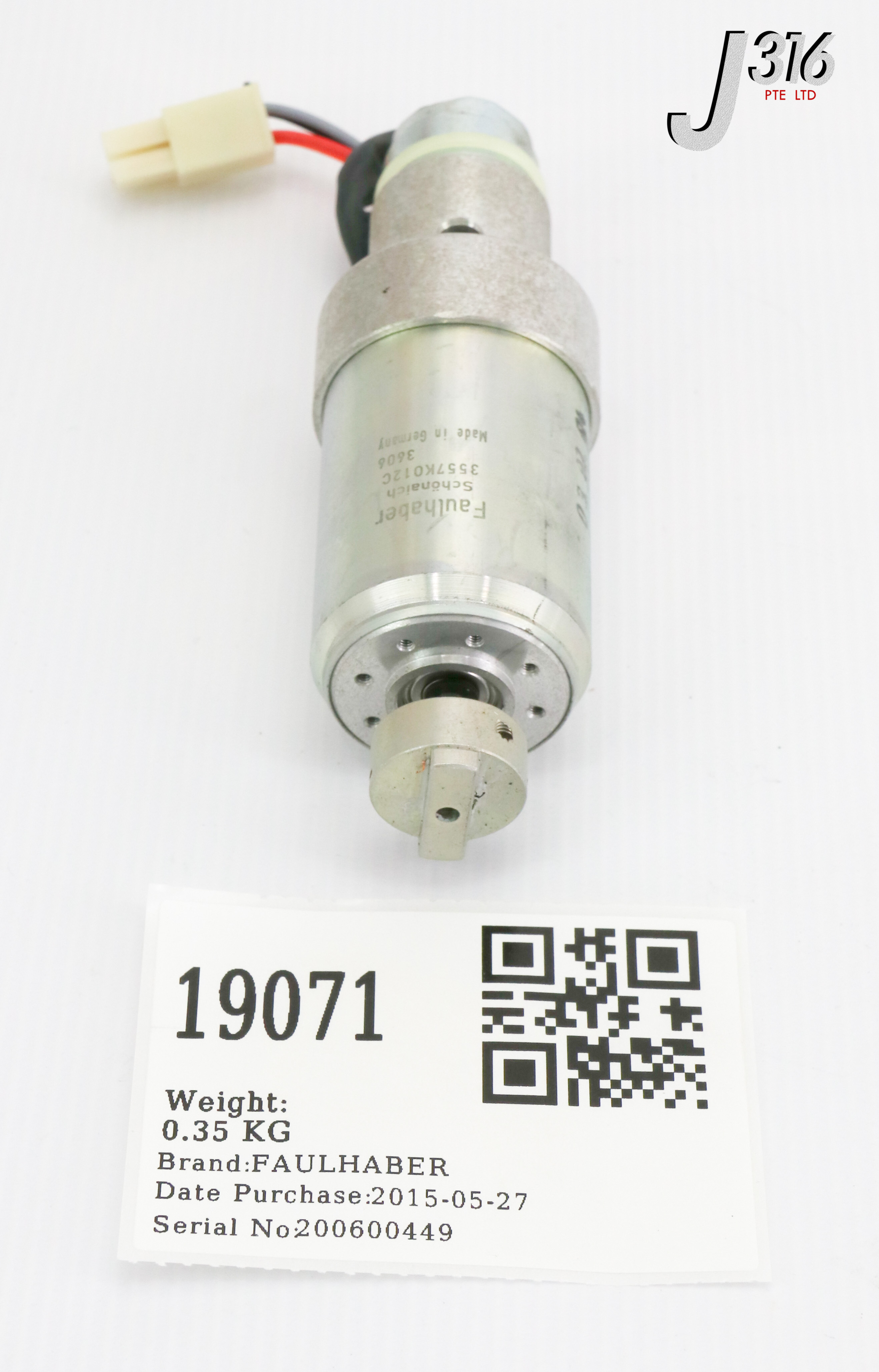 19071 FAULHABER AC SERVO MOTOR 3557K012C