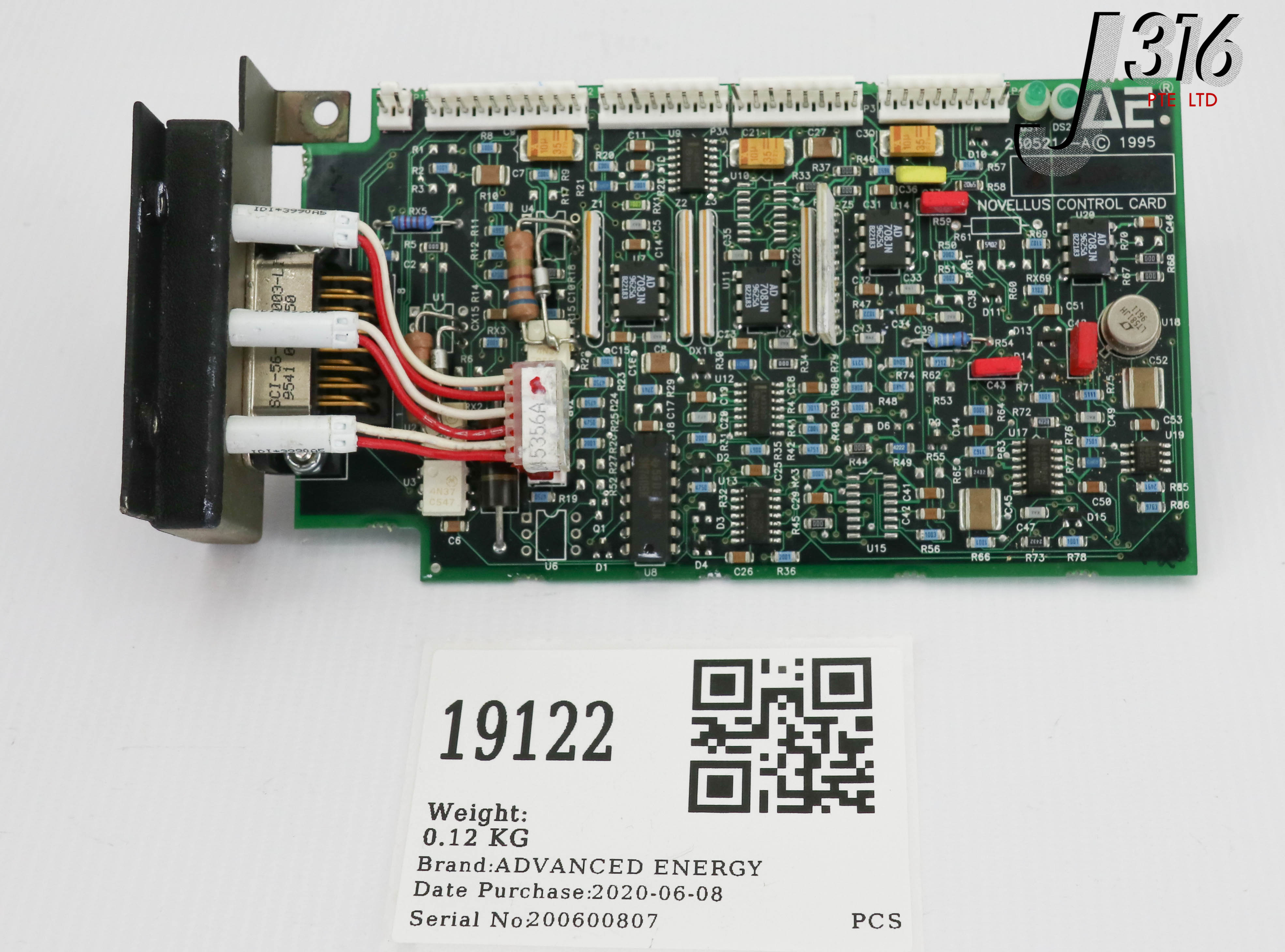 19122 ADVANCED ENERGY PCB, NOVELLUS CONTROL CARD 2305214-A