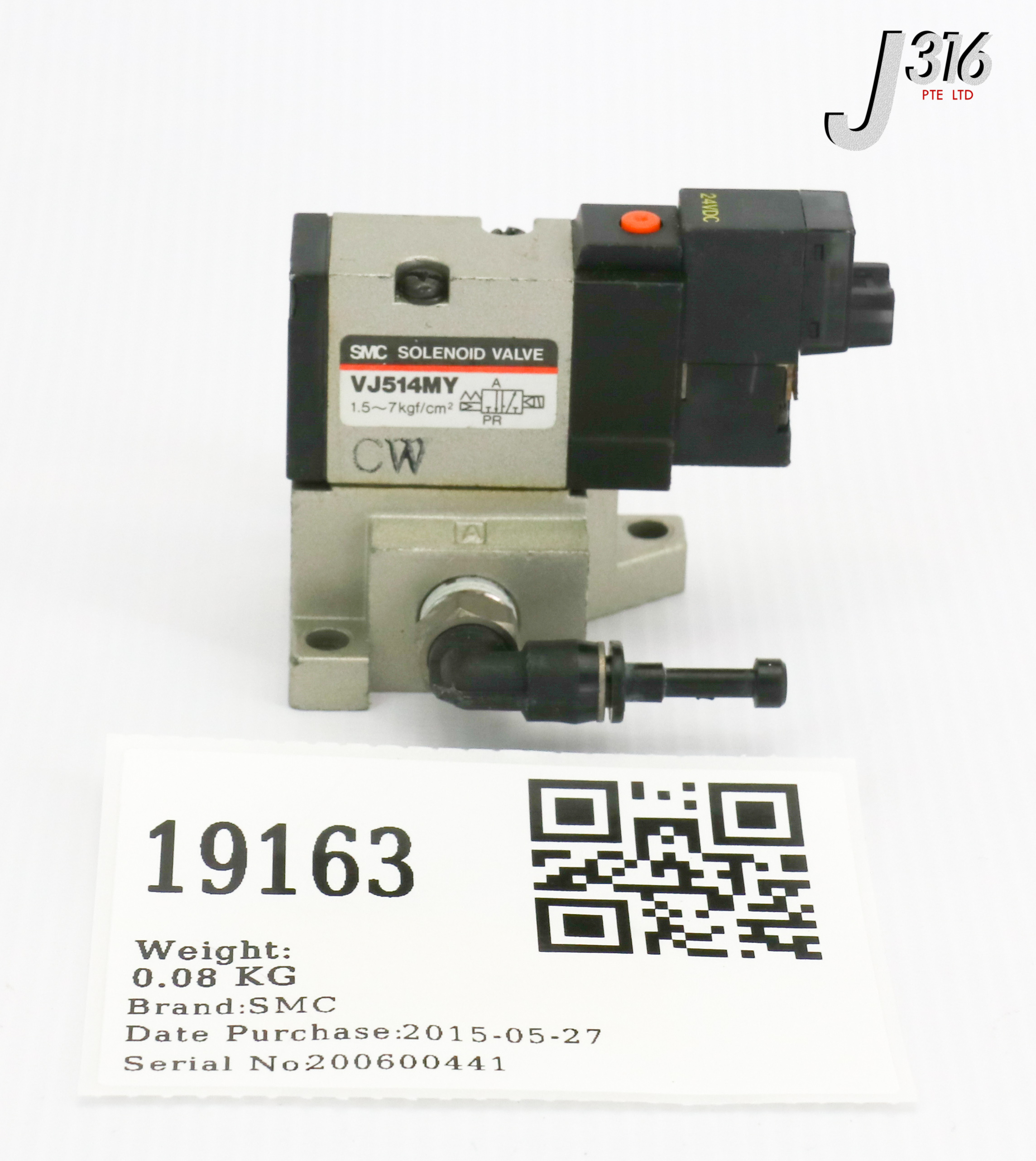 19163 SMC SOLENOID VALVE VJ514MY