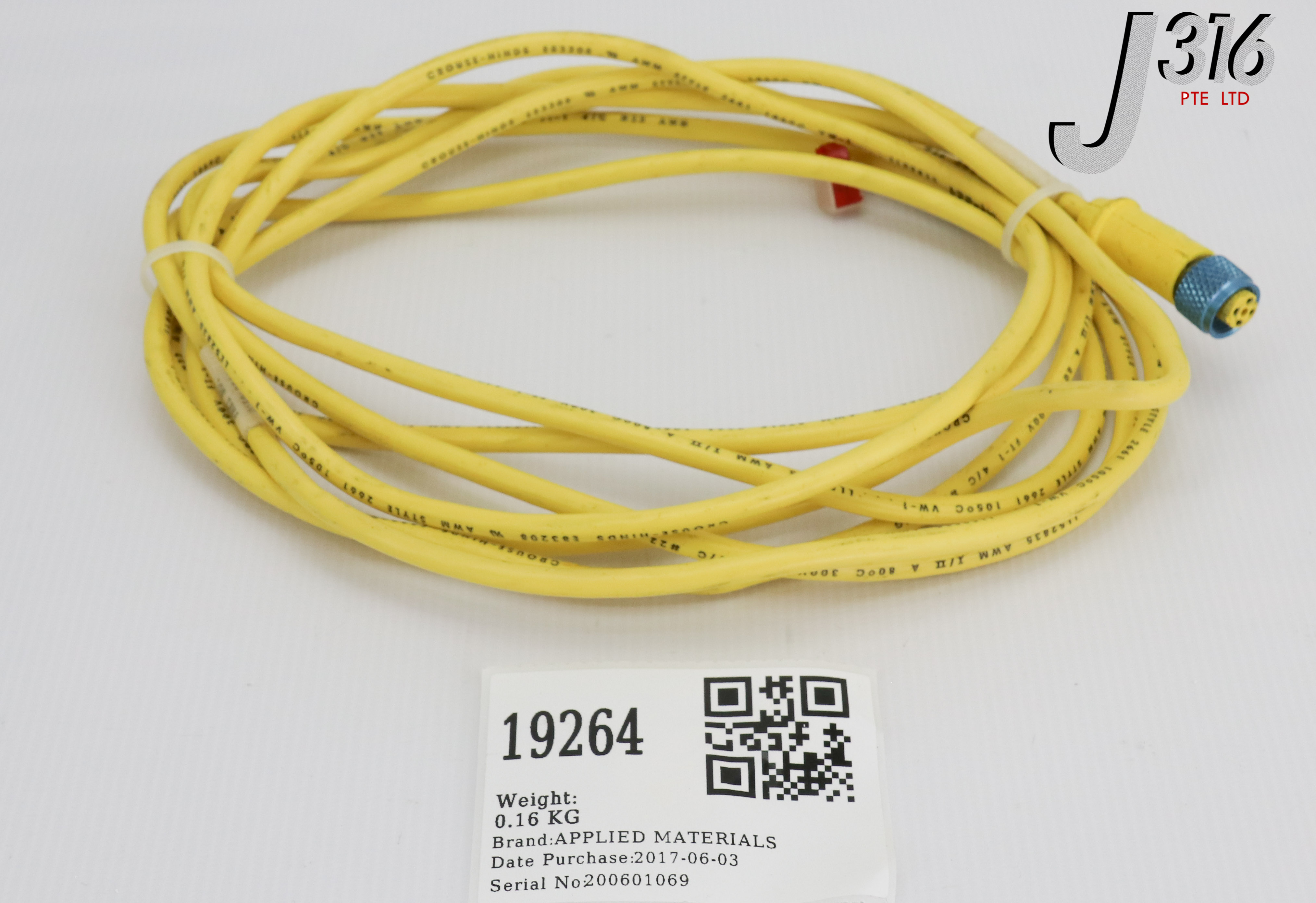 19264 APPLIED MATERIALS CABLE ASSY, MODIFIED WAFER POSITION SENS 0150-09807