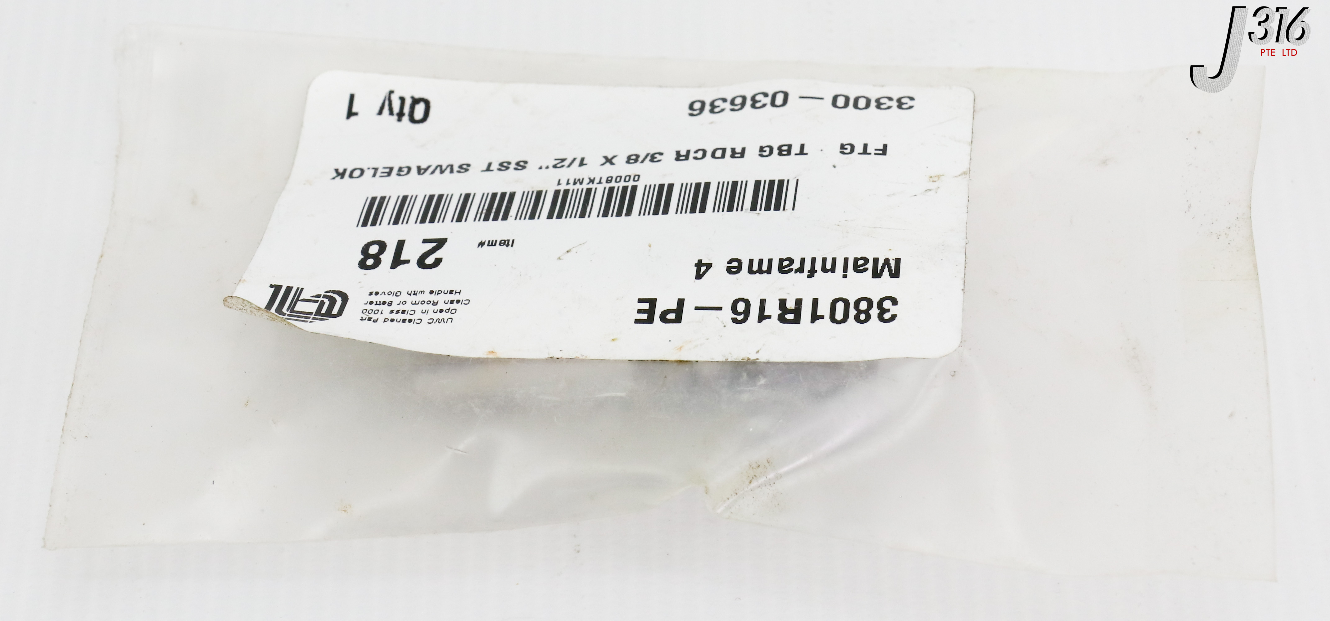 19318 APPLIED MATERIALS FTG TBG RDCR 3/8 X 1/2” SST SWAGELOK (NEW ...