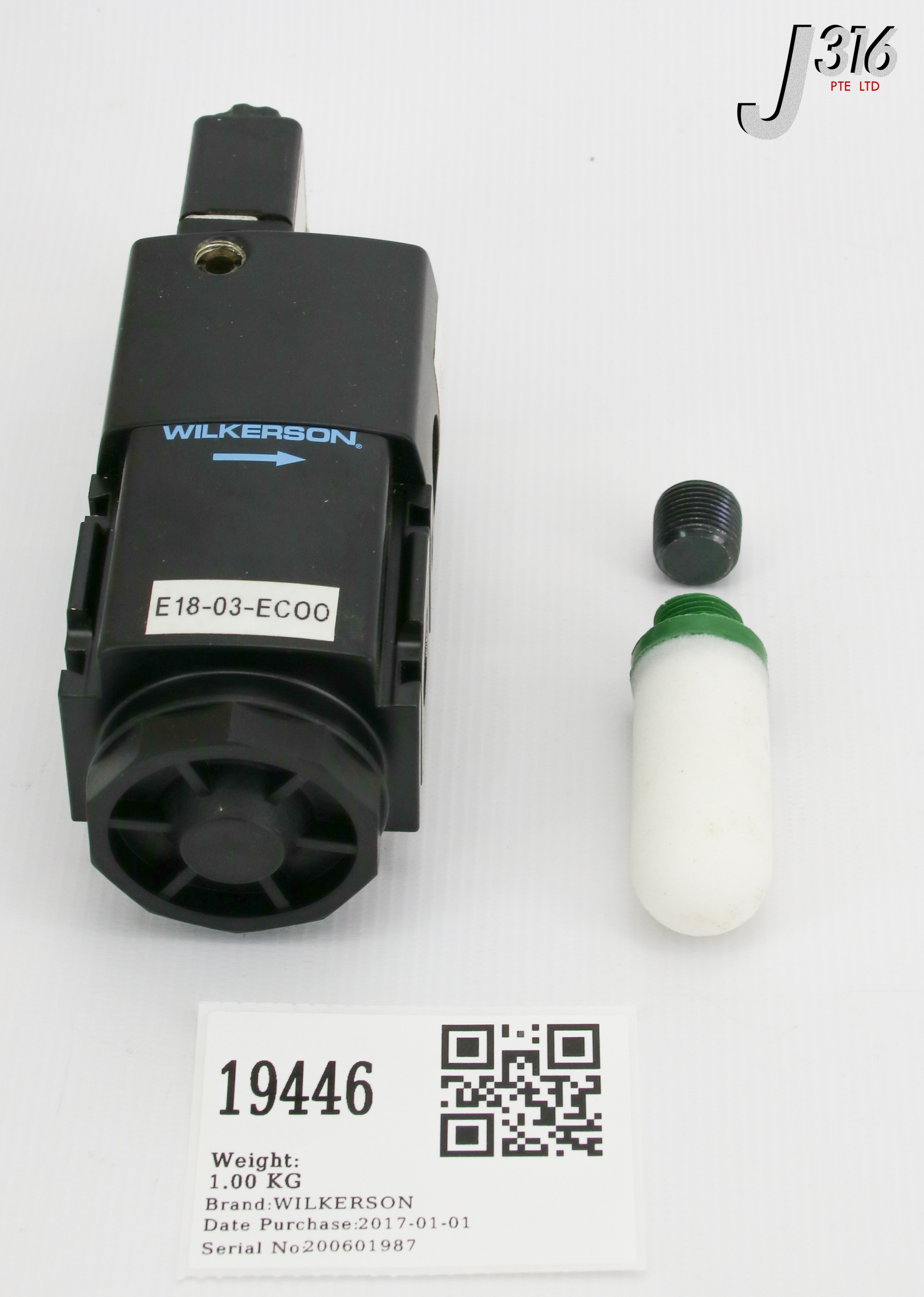 19446 WILKERSON SLOW-START / QUICK DUMP VALVE 3/8" W/ AUTOMATIC VALVE, K0200GAXR-DB, A7019-D8 (NEW) E18-03-EC00