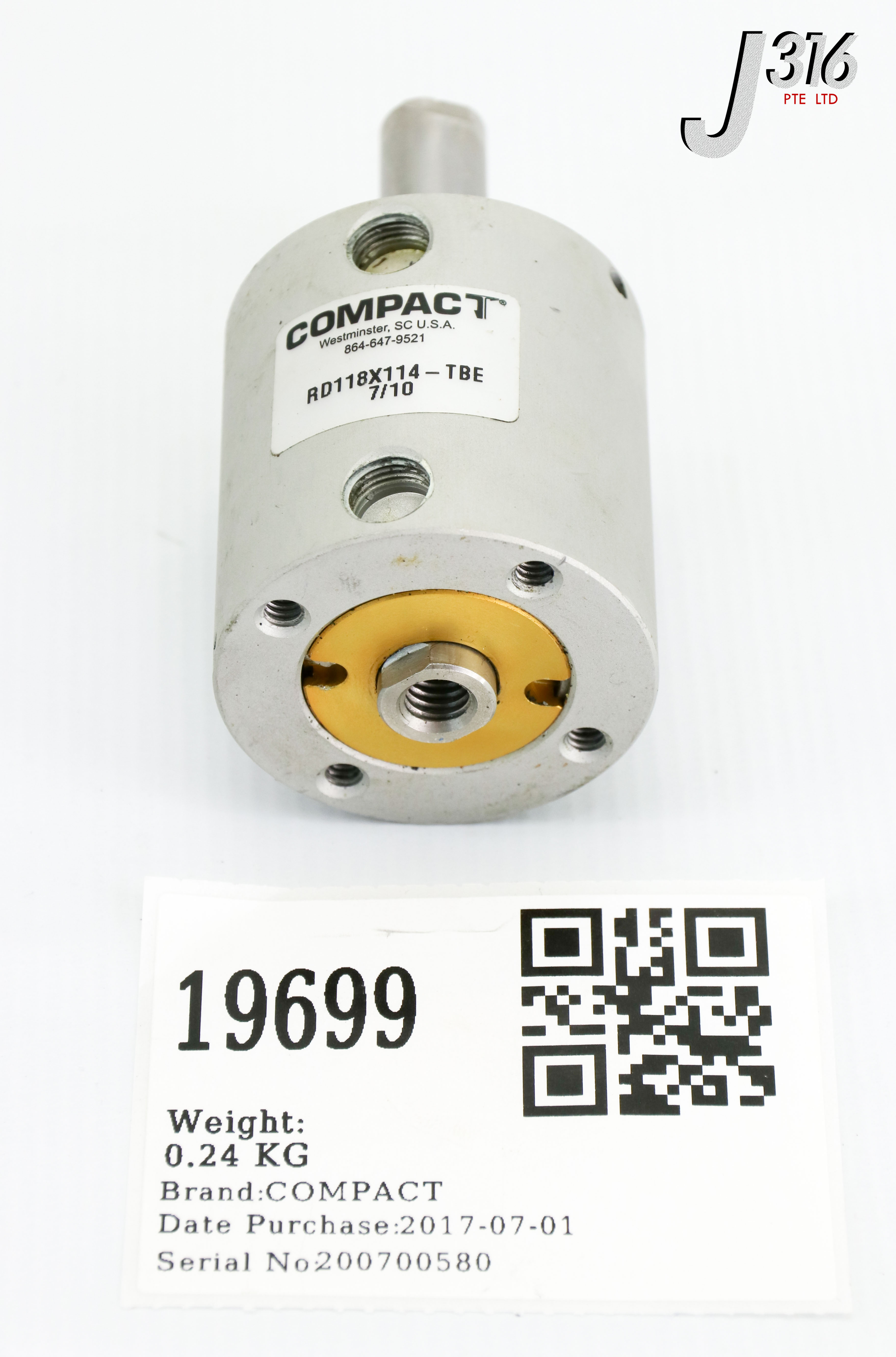 19699 COMPACT AIR CYLINDER RD118X114-TBE