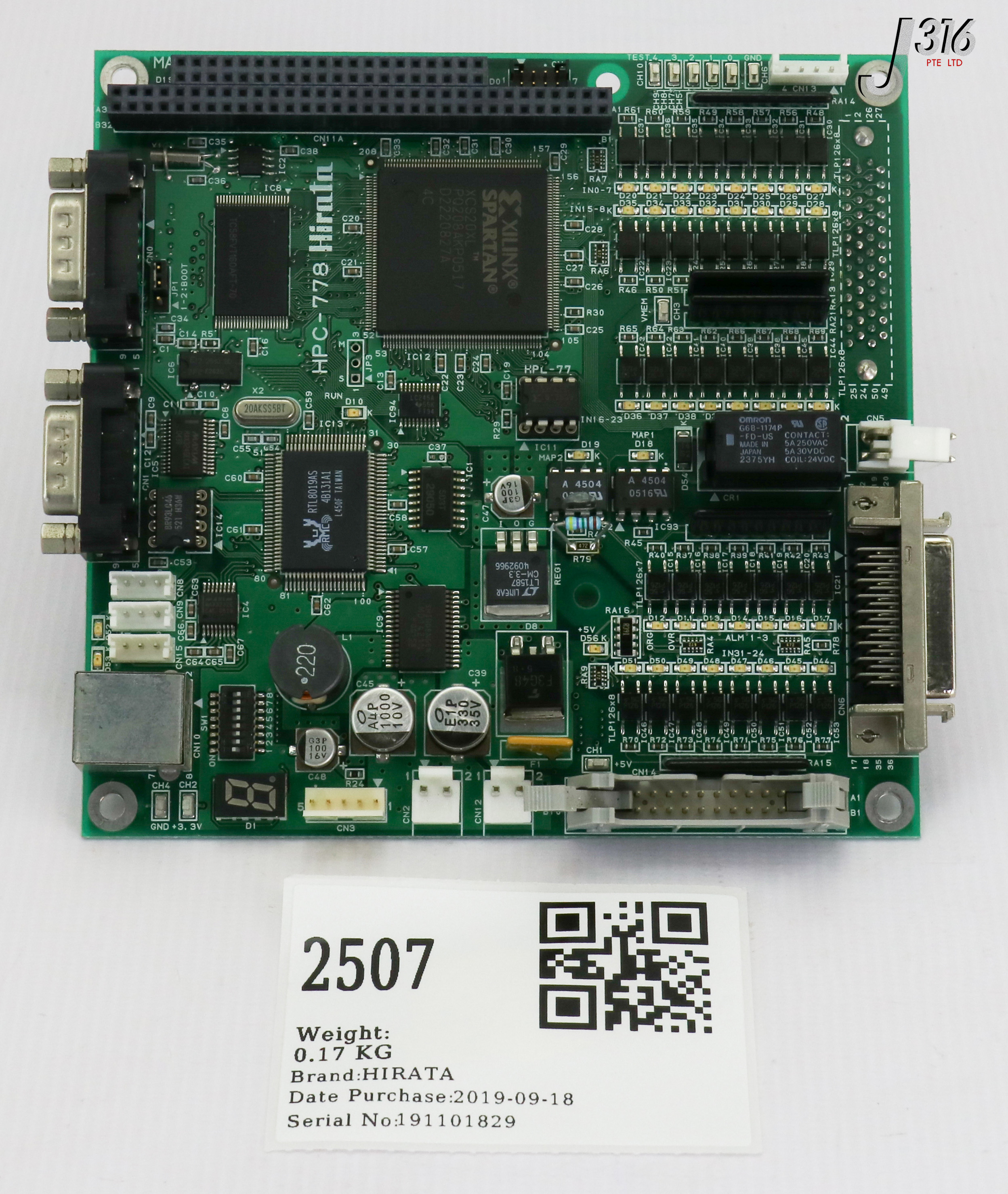 2507 HIRATA PCB, RELAY PROCESSOR BOARD HPC-778