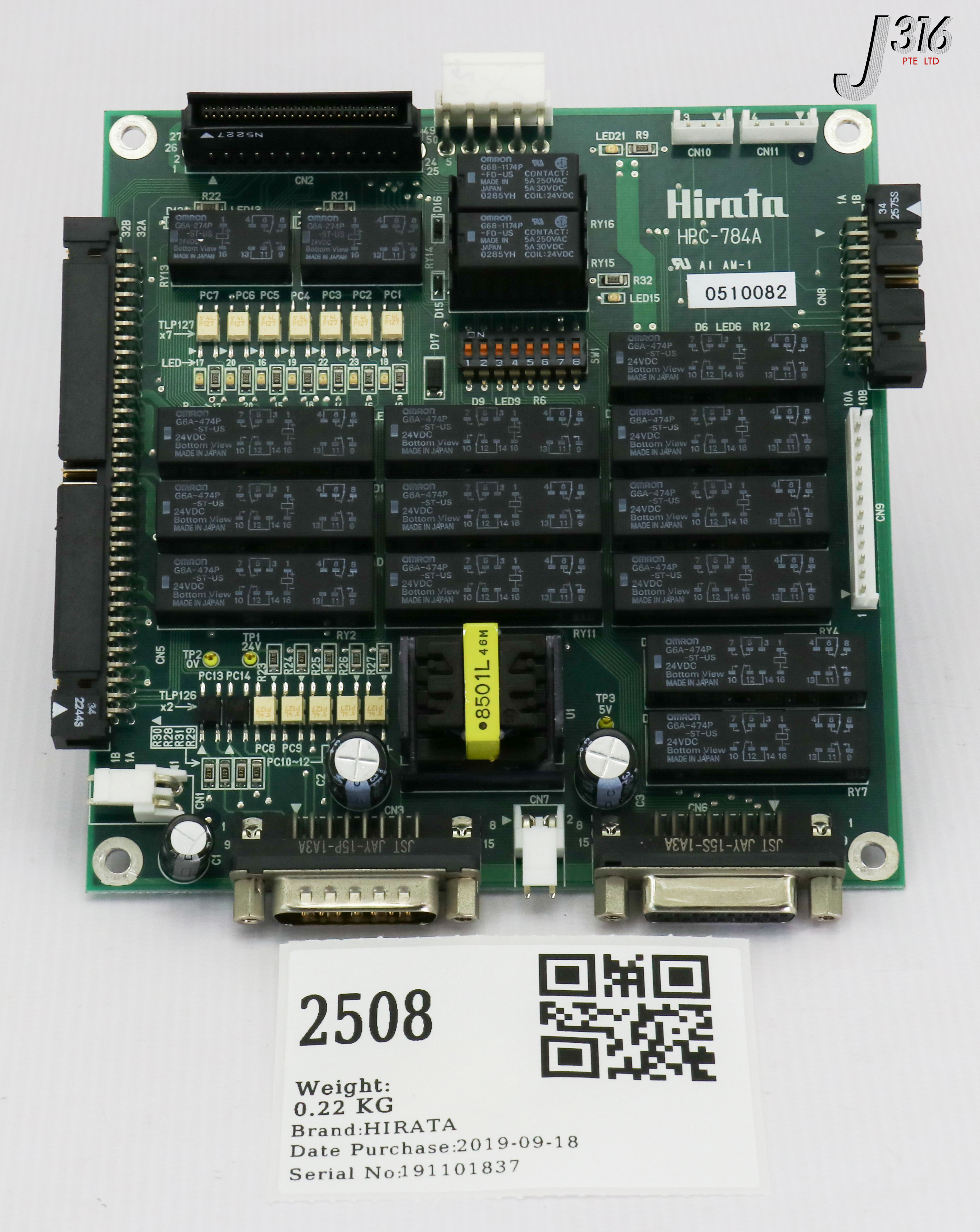 2508 HIRATA PCB, RELAY PROCESSOR BOARD HPC-784A