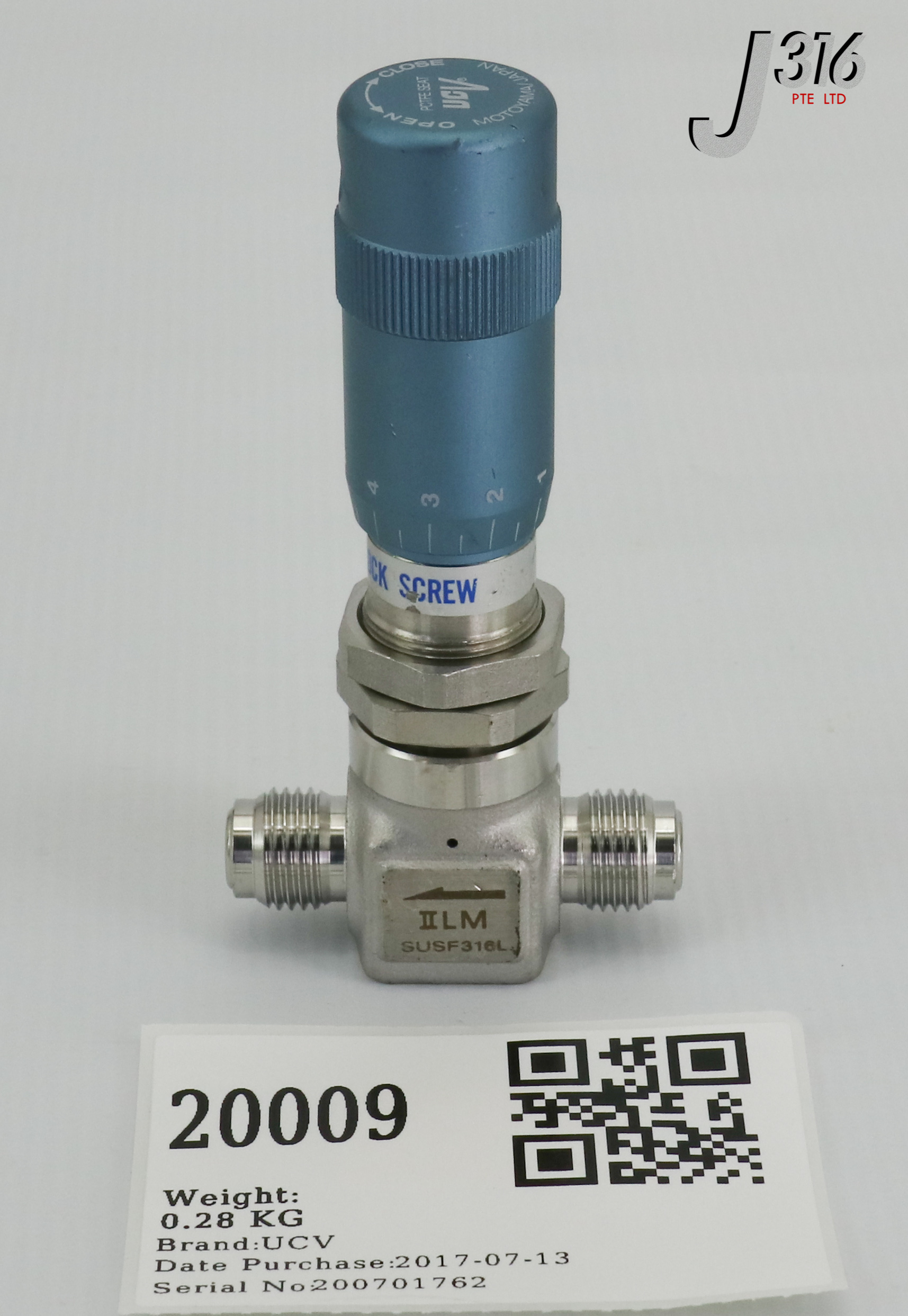 20009 UCV MOTOYAMA IILM REGULATOR SUSF316L