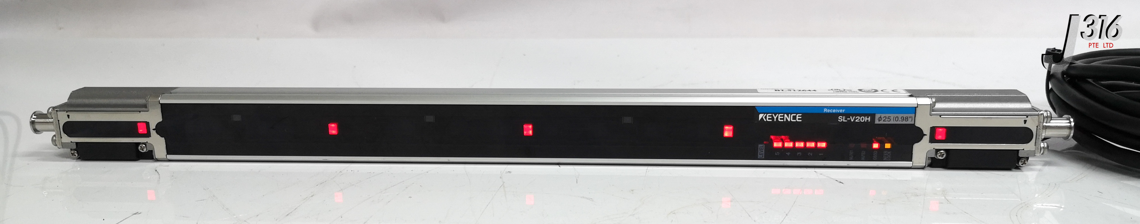 20727 KEYENCE SL-V20H LIGHT CURTAIN TRANSMITTER W/ SL-V20H-R RECEIVER SL-V20H-T