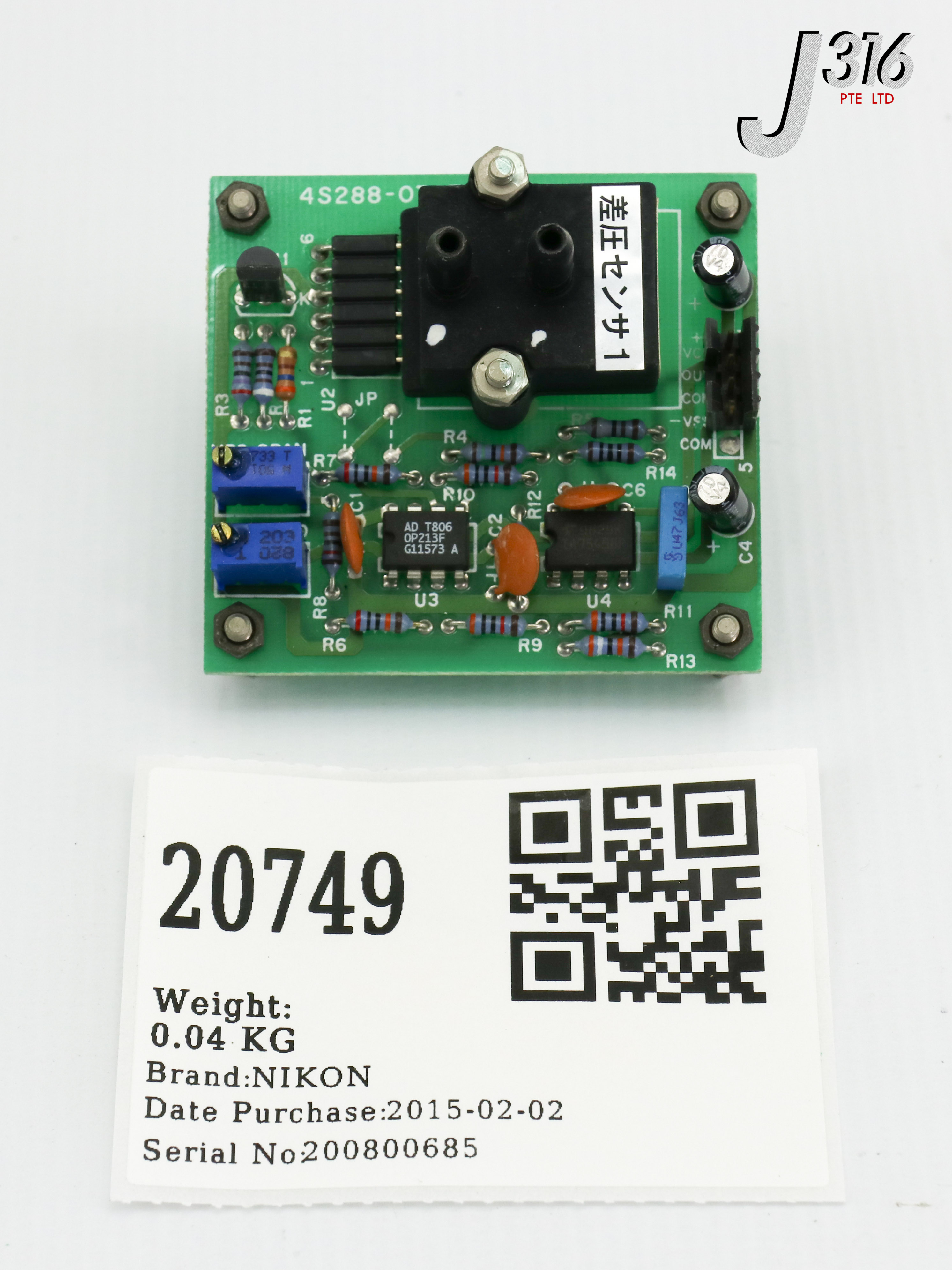 20749 NIKON PCB ASSY, PTX-01DC-N 4S288-076E