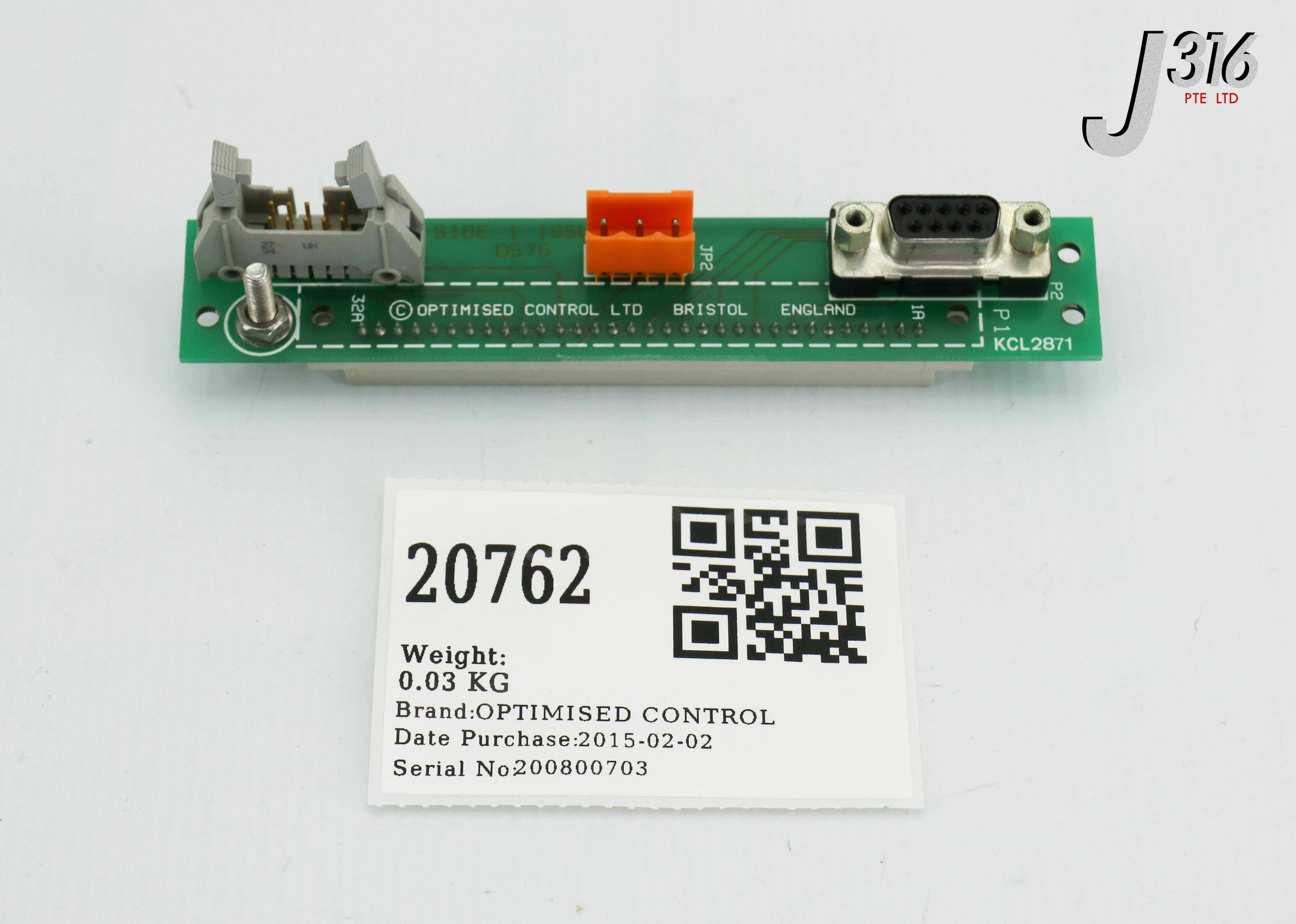 20762 OPTIMISED CONTROL PCB ASSY, D576 KCL2871