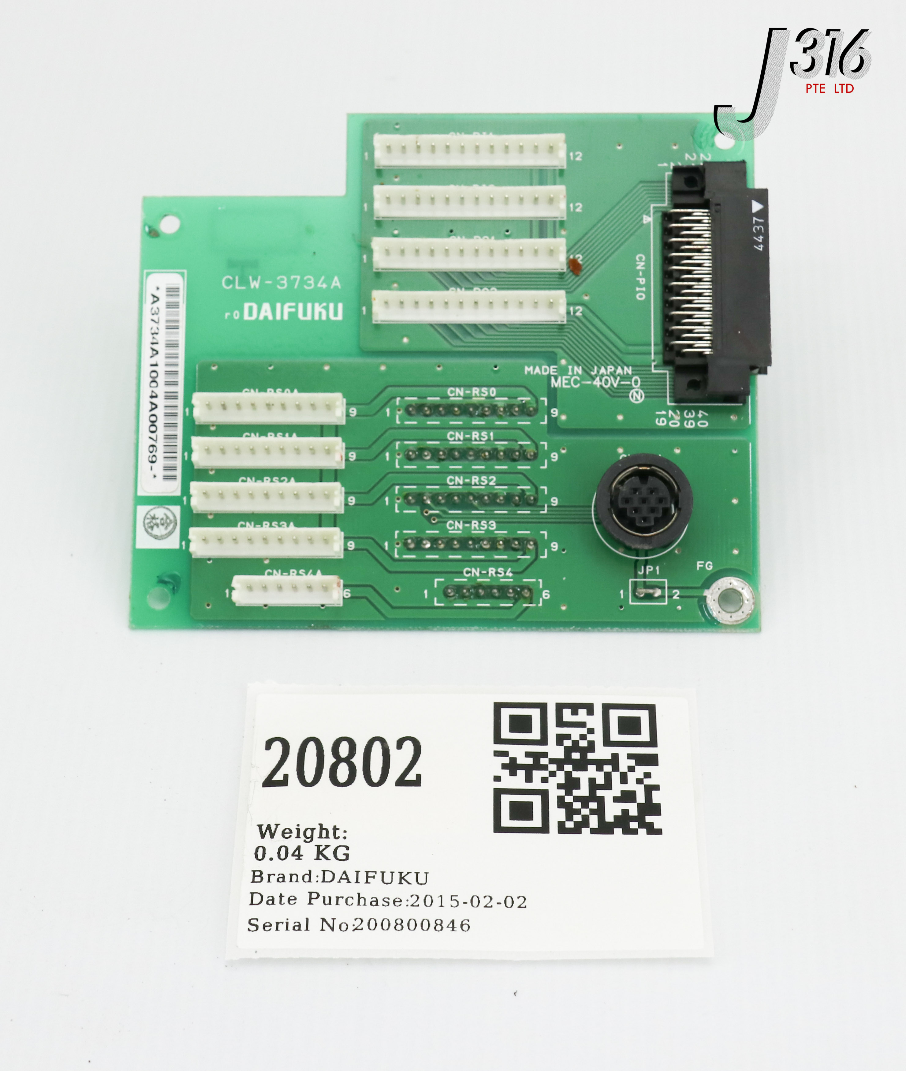 20802 DAIFUKU PCB, MEC-40V-0 CLW-3734A