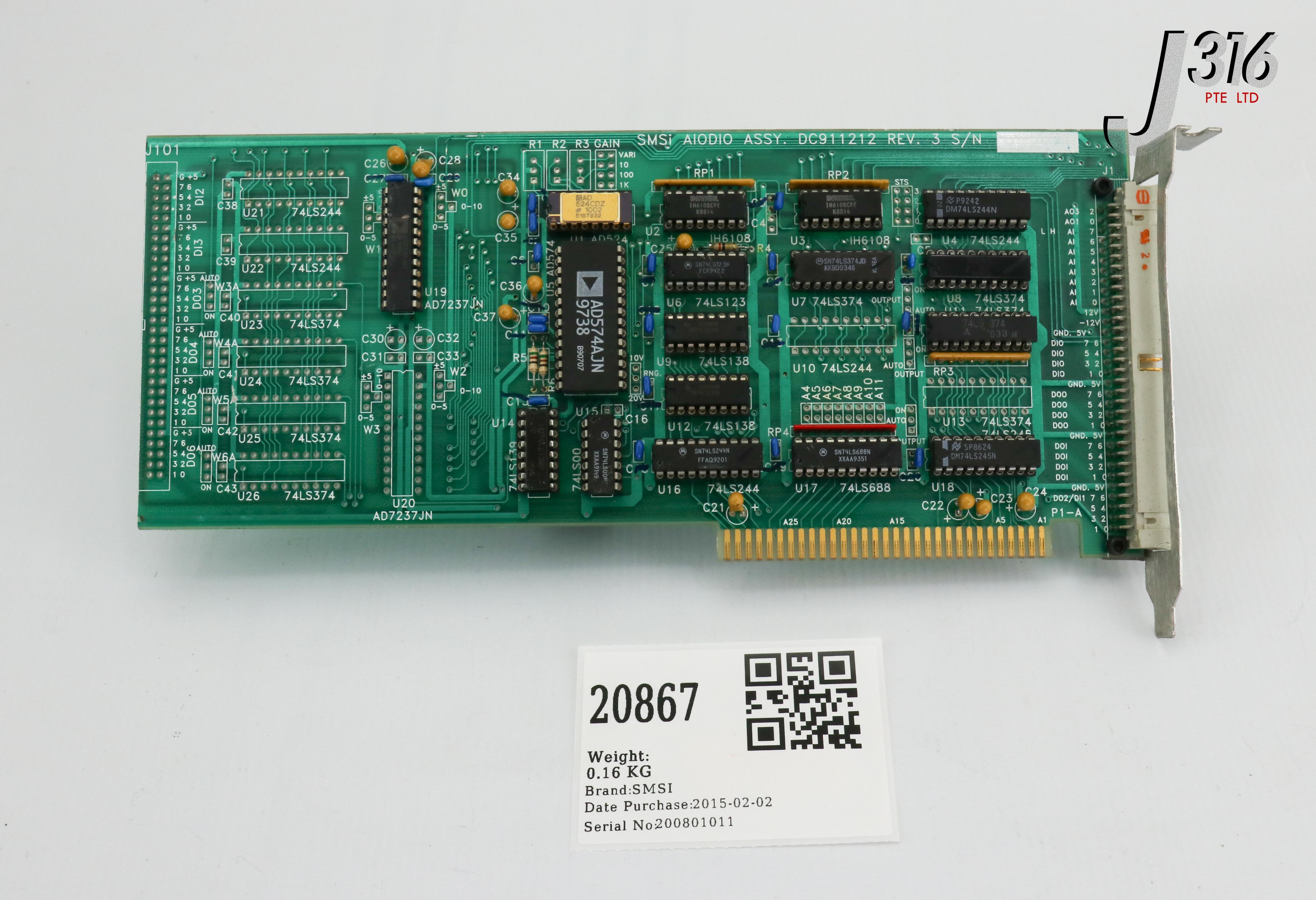 20867 SMSI PCB, AIODIO ASSY DC911212
