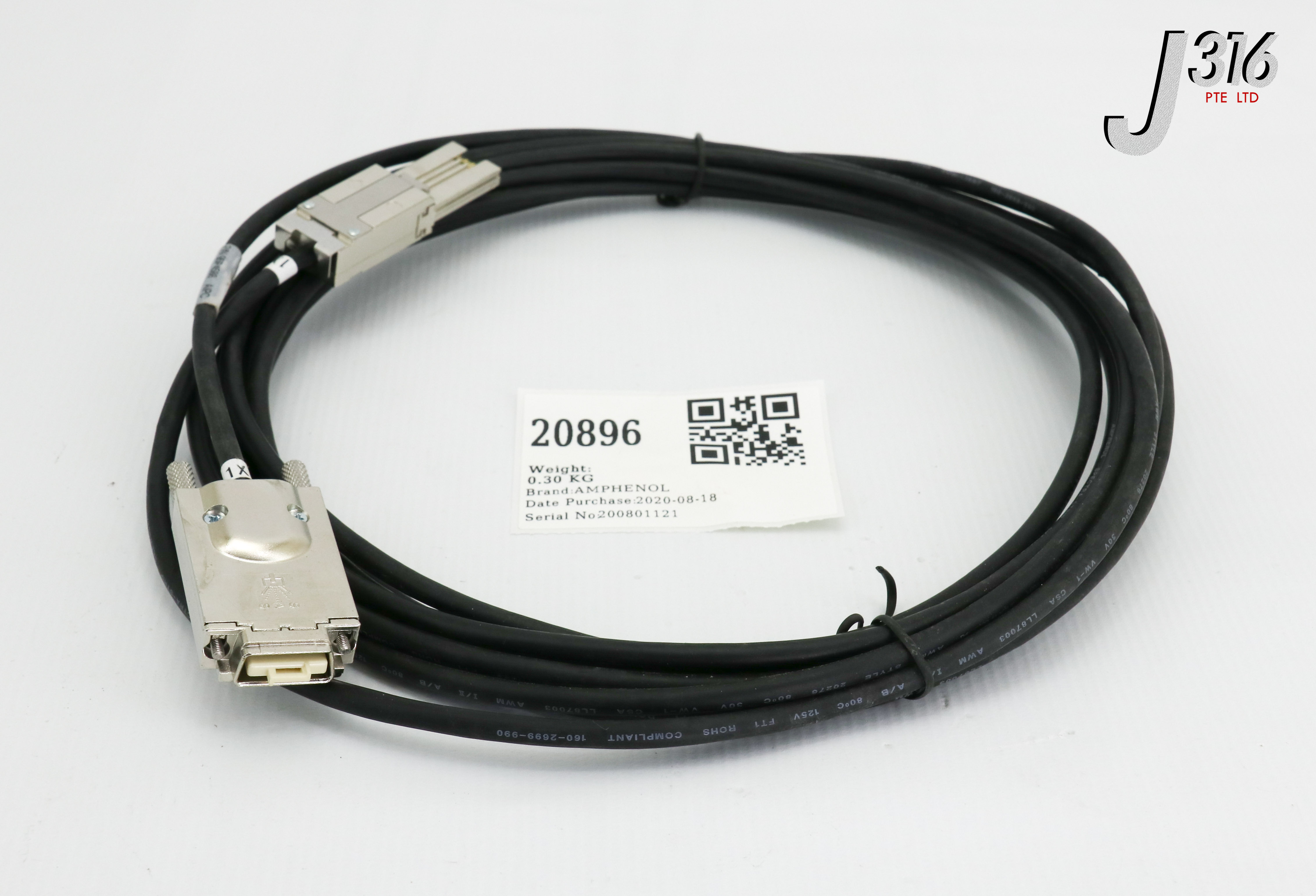 20896 IBM CABLE ASSY, SAS TO MINI-SAS CABLE - SFF-8470 TO SFF-8088, 5.5M 95P4588